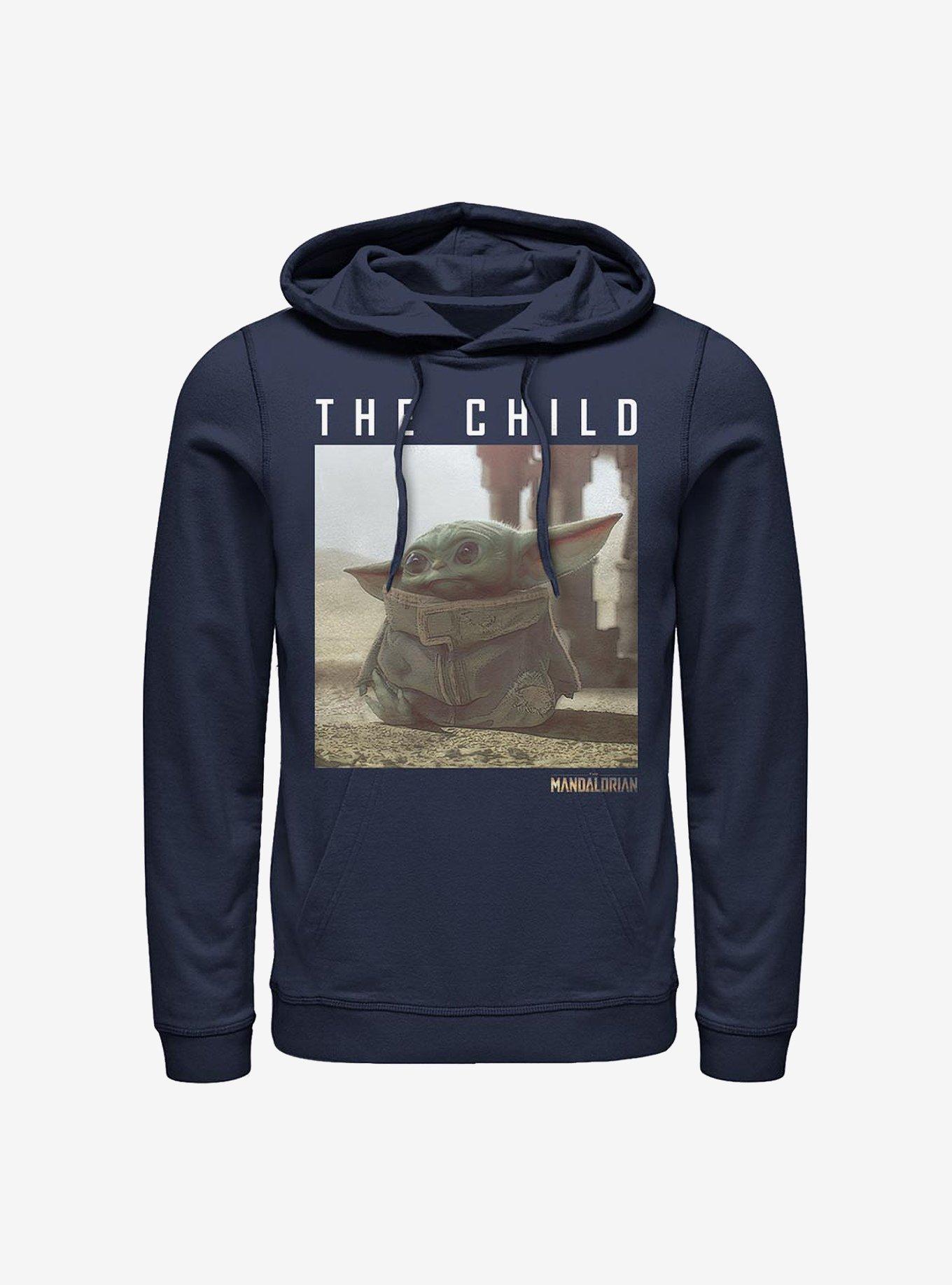 Star Wars The Mandalorian The Child Pose Hoodie, NAVY, hi-res