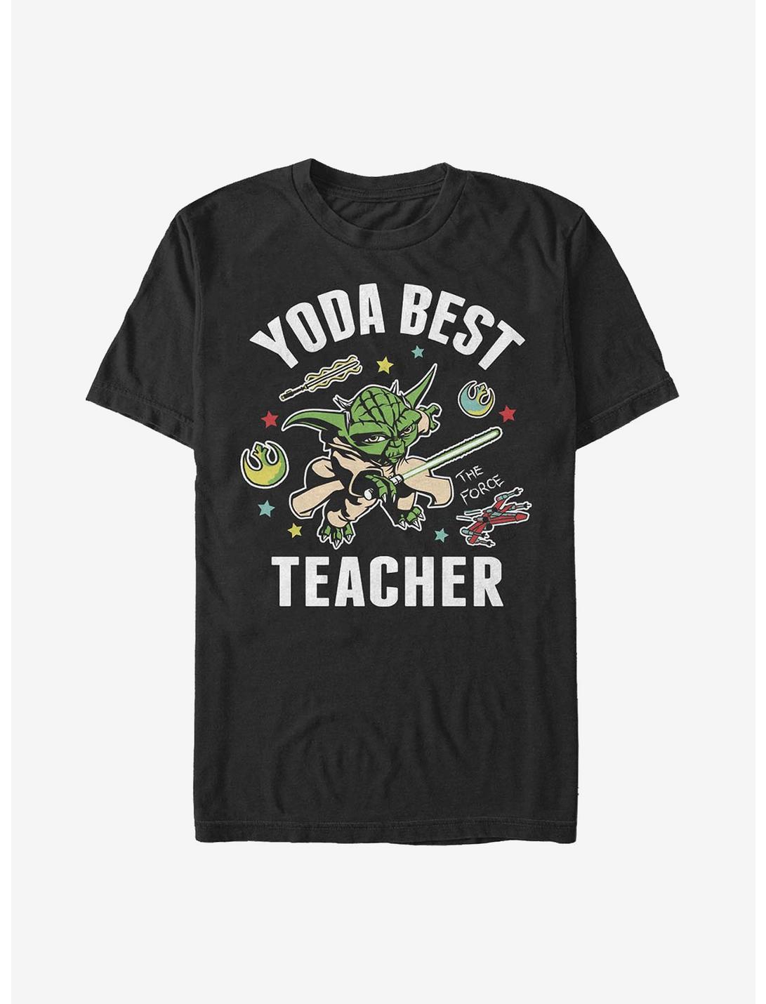 Star Wars: The Clone Wars Yoda Best Teacher T-Shirt, BLACK, hi-res