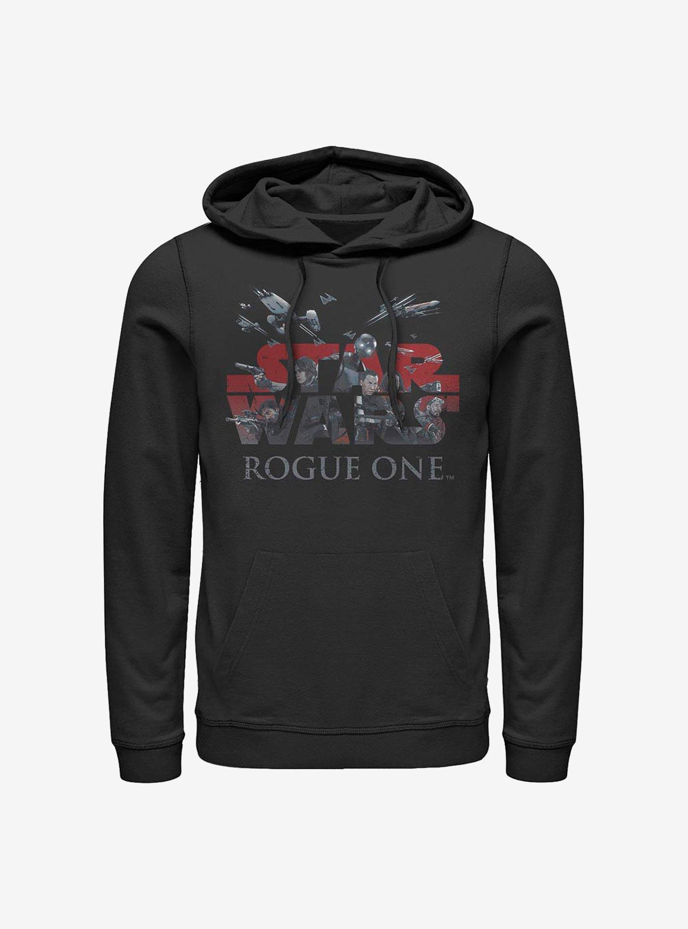 Star Wars Rogue One: A Star Wars Story Hero Logo Hoodie, BLACK, hi-res
