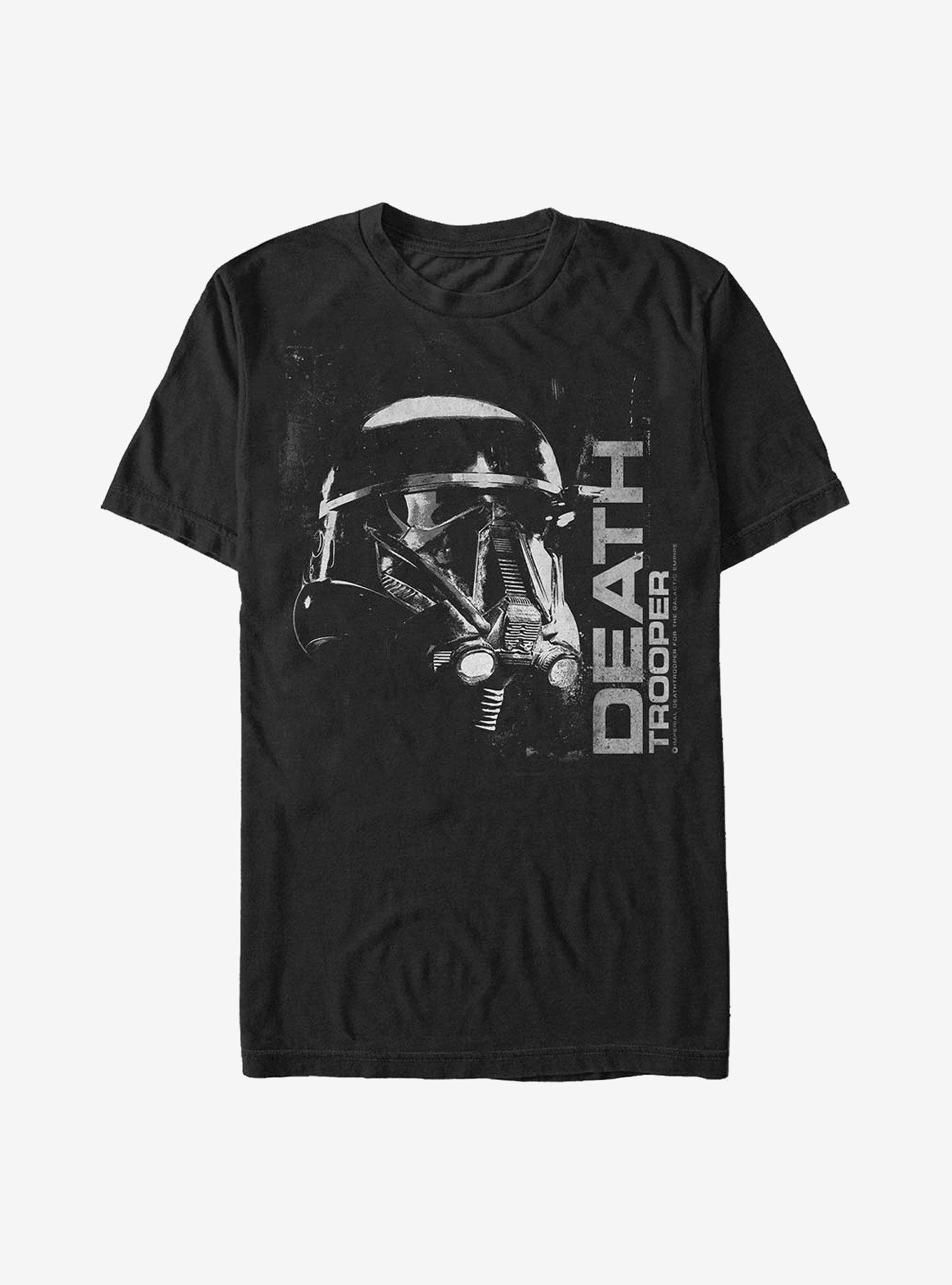Star Wars Rogue One: A Star Wars Story Death Trooper Head T-Shirt, BLACK, hi-res