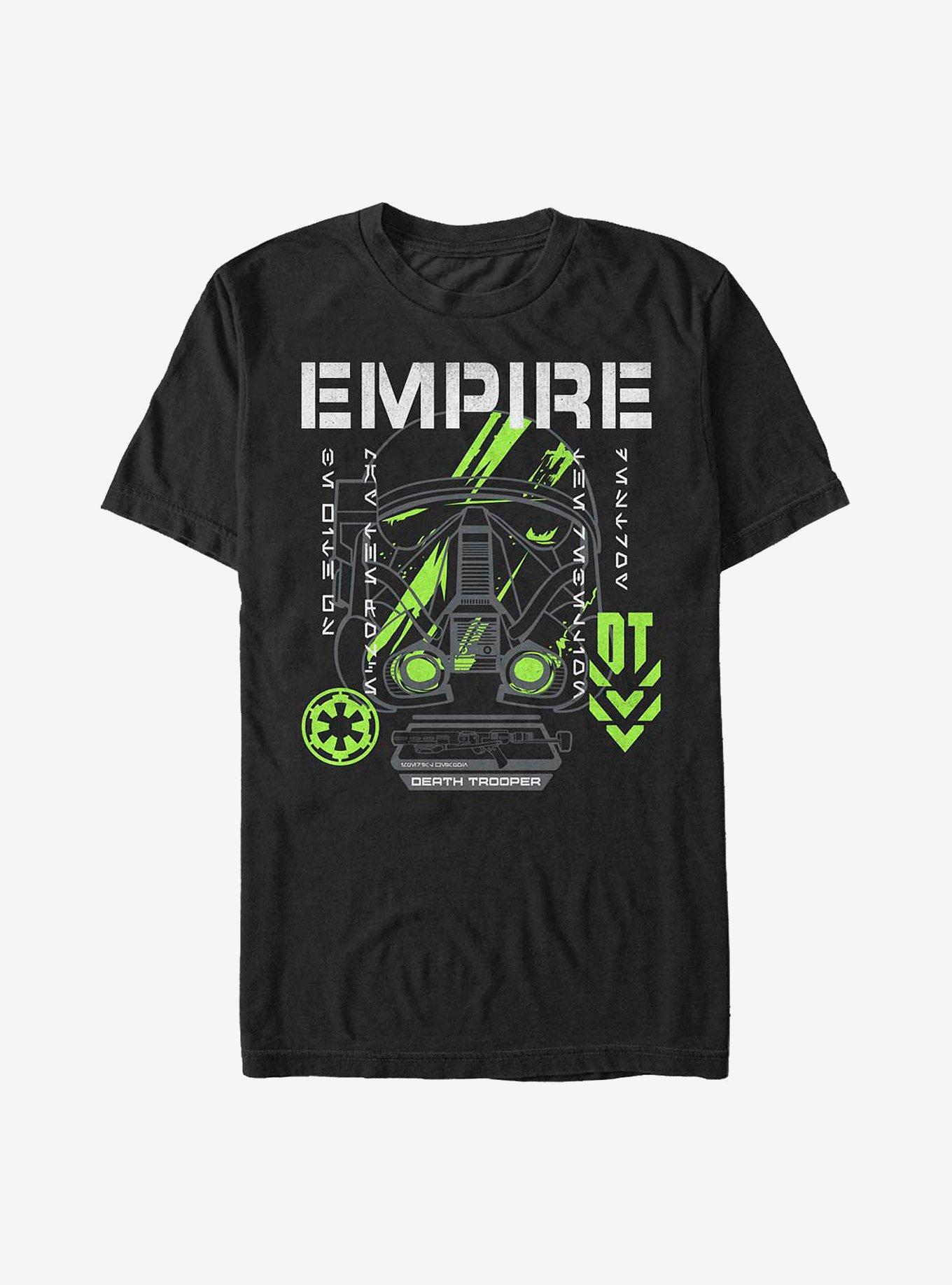 Star Wars Rogue One: A Star Wars Story Empire Death Trooper Helmet T-Shirt, BLACK, hi-res