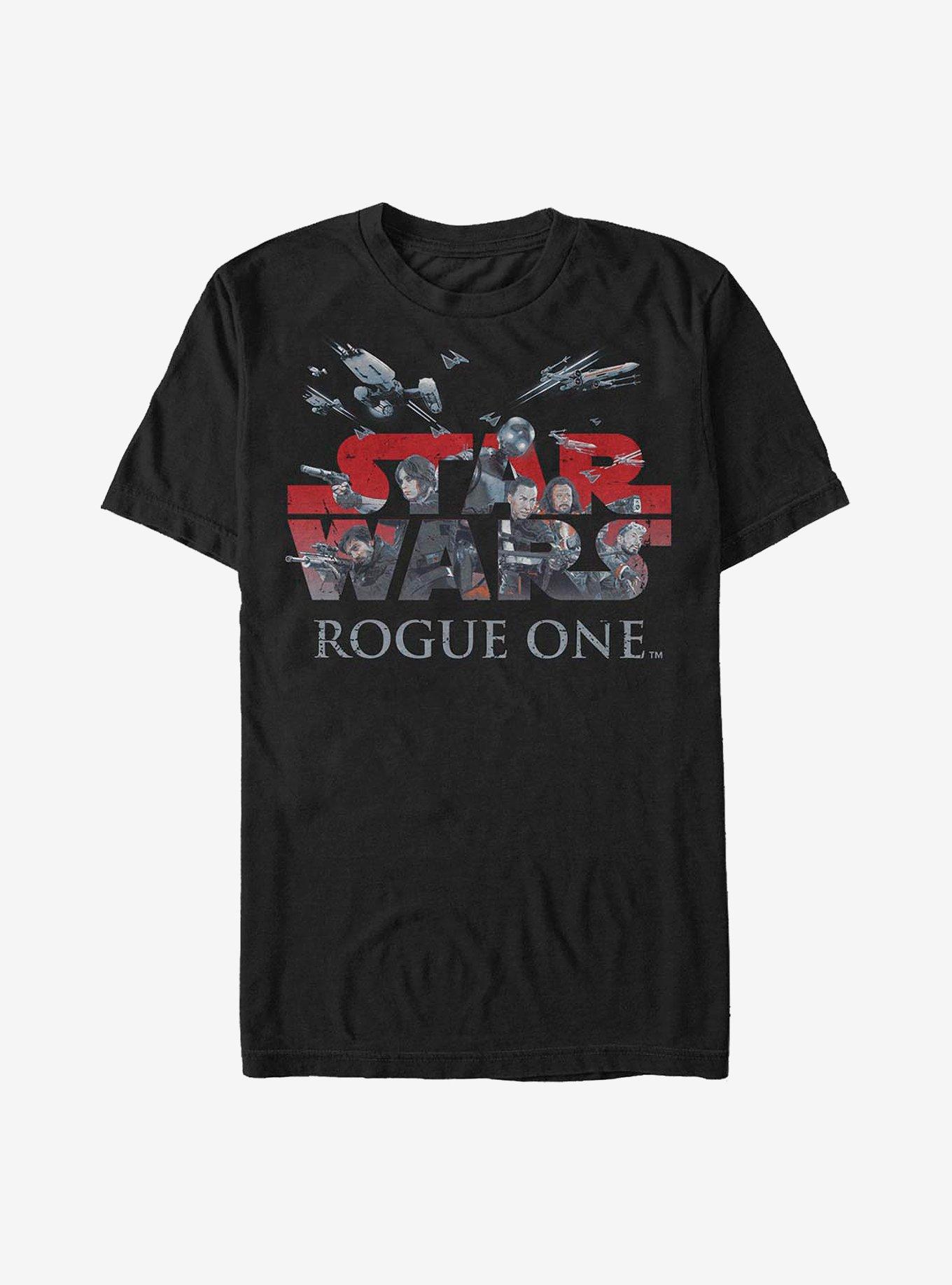 Star Wars Rogue One: A Star Wars Story Hero Logo T-Shirt, BLACK, hi-res