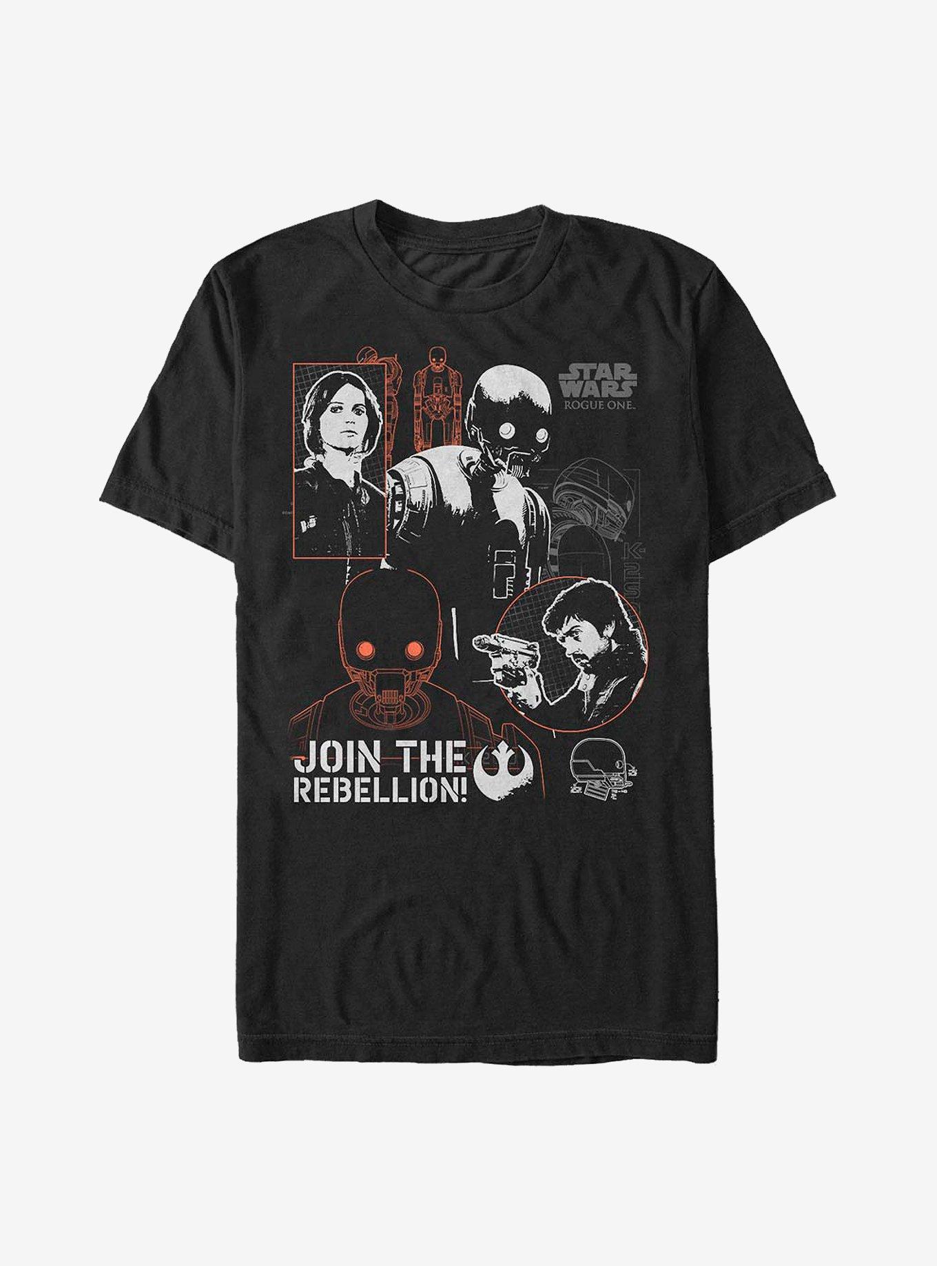 Star Wars Rogue One: A Star Wars Story Rebellion Plans T-Shirt, BLACK, hi-res