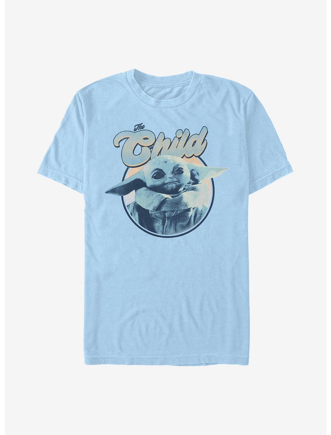 Star Wars The Mandalorian Retro Child Frame T-Shirt, LT BLUE, hi-res