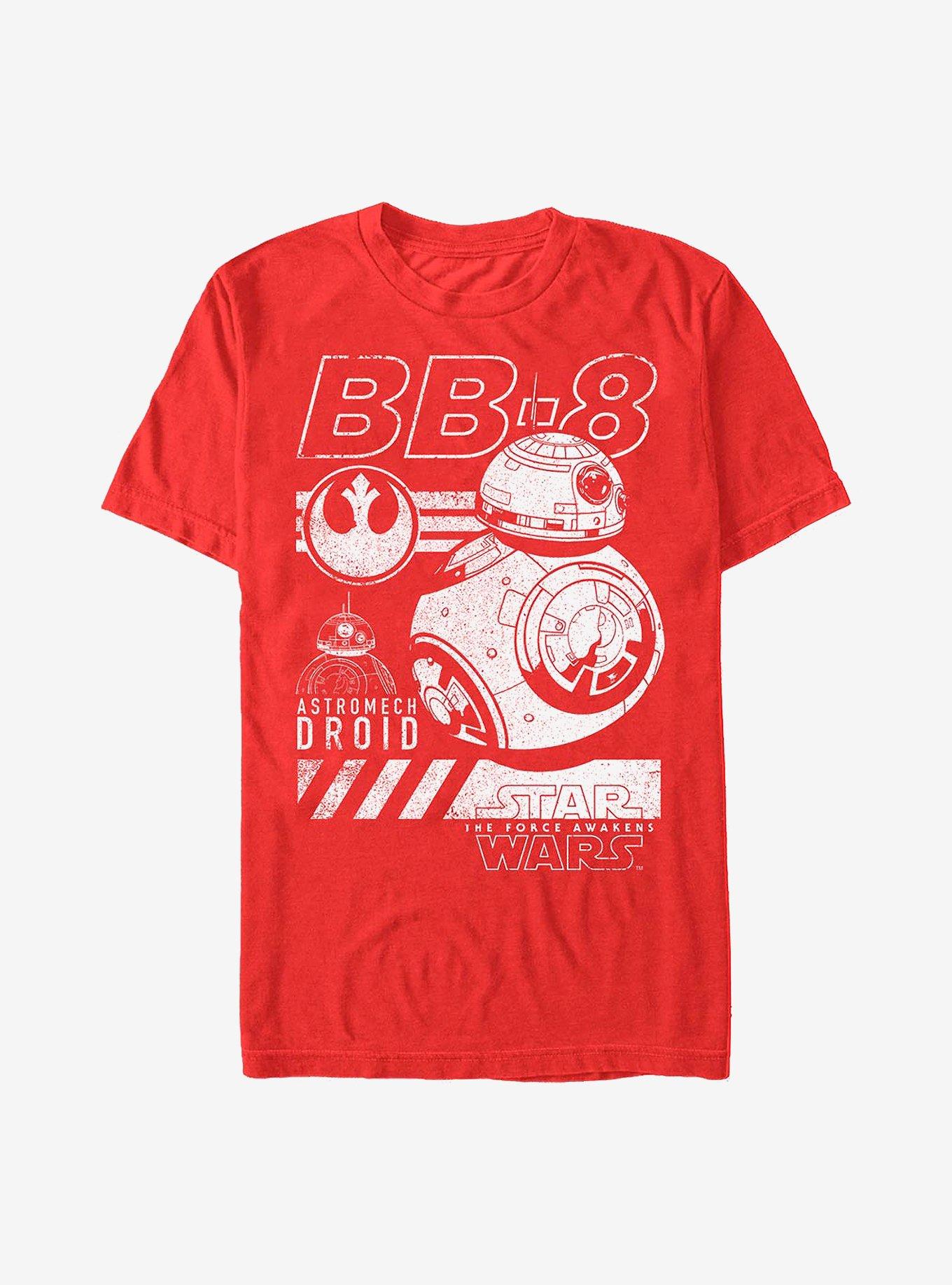 Star Wars: The Force Awakens BB-8 Schematic T-Shirt, RED, hi-res