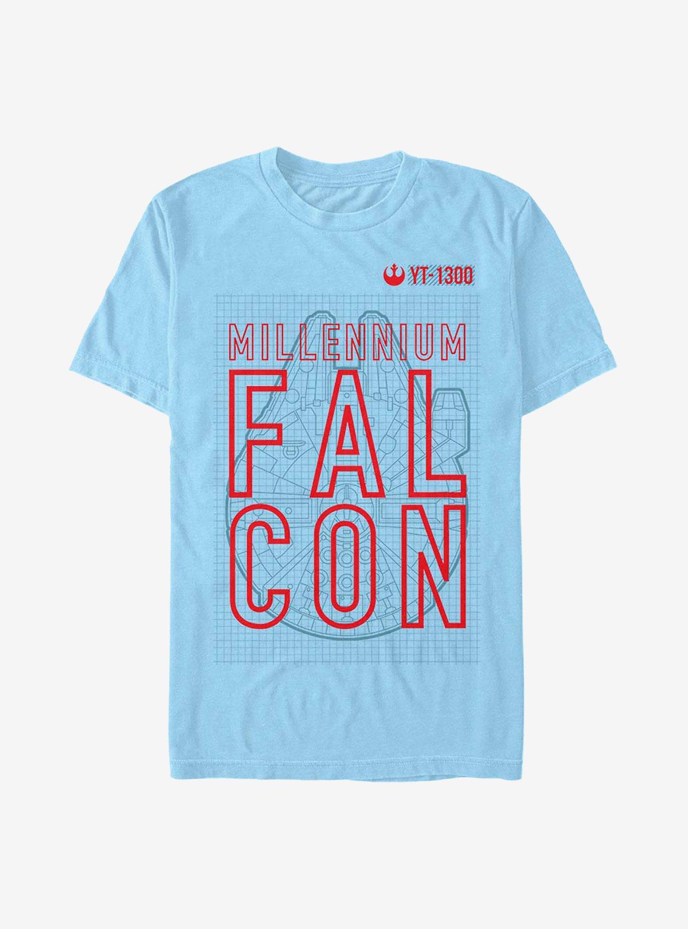 Star Wars: The Force Awakens Falcon Fighter T-Shirt, LT BLUE, hi-res