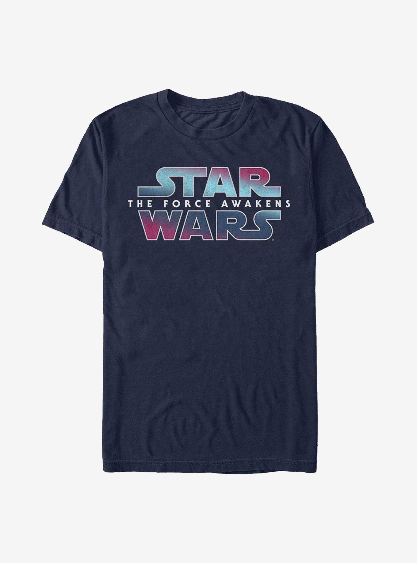 Star Wars: The Force Awakens Logo T-Shirt, NAVY, hi-res