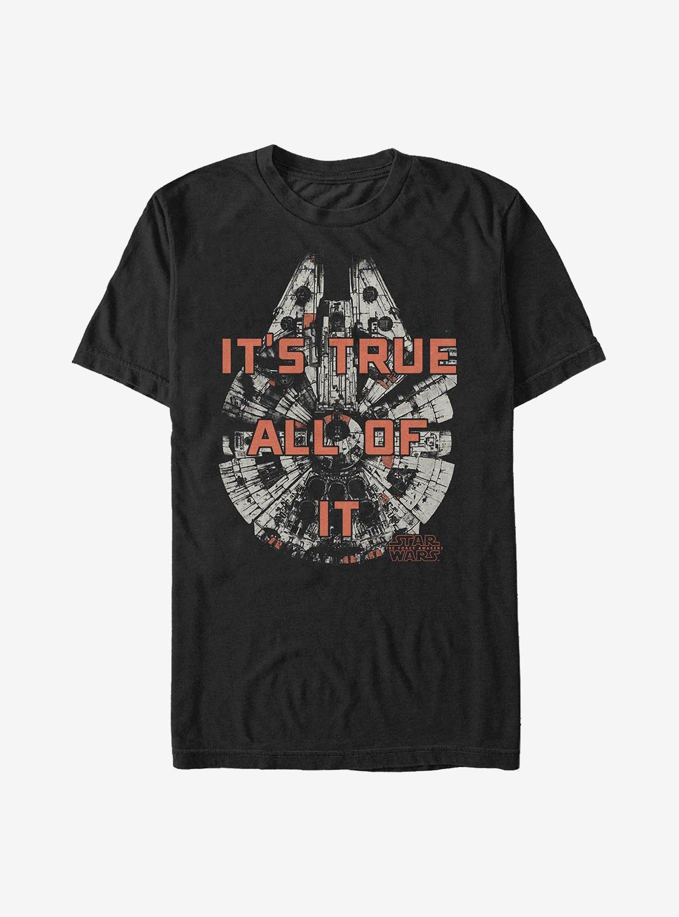 Star Wars: The Force Awakens True Falcon T-Shirt, BLACK, hi-res