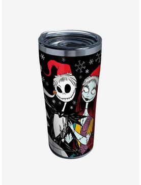 Plus Size The Nightmare Before Christmas Santa Family 20oz Stainless Steel Tumbler With Lid, , hi-res