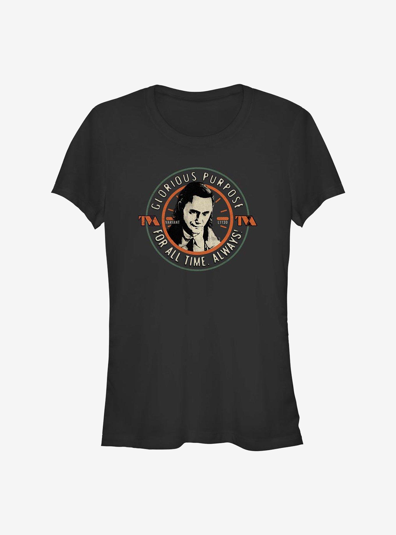 Marvel Loki Glorious Purpose For All Time Girls T-Shirt, BLACK, hi-res