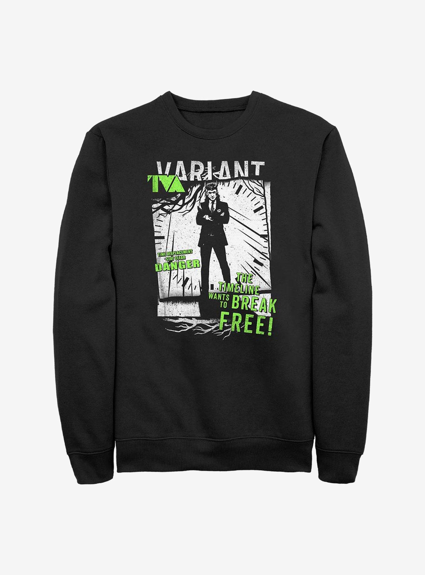 Marvel Loki TVA Displacement Crew Sweatshirt, BLACK, hi-res