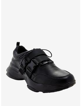 Black Utility Buckle Sneaker, , hi-res