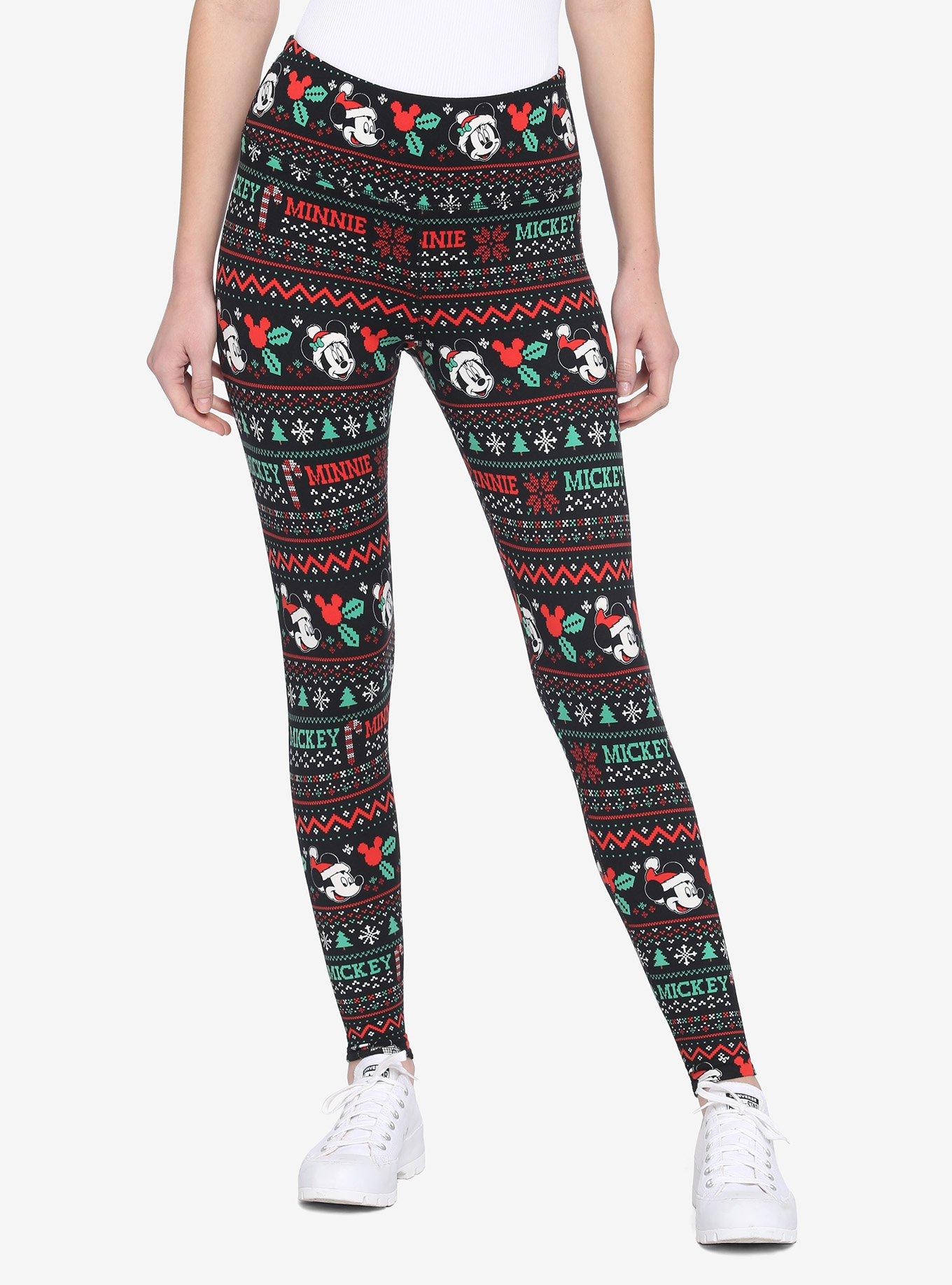 Disney Holiday Fair Isle Leggings, MULTI, hi-res