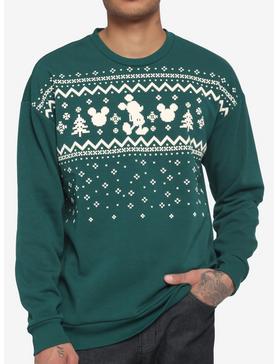Our Universe Disney Holiday Fair Isle Mickey Mouse Sweatshirt, , hi-res