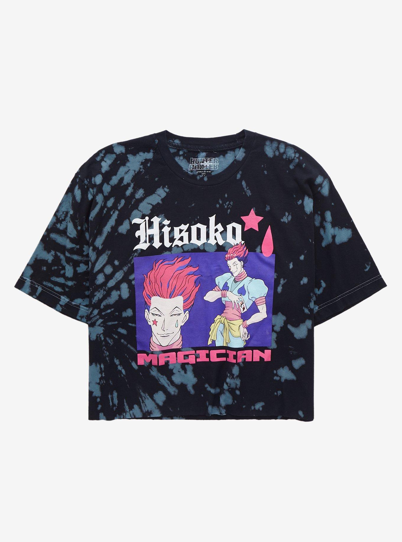 Hunter X Hunter Hisoka Magician Tie-Dye Girls Crop T-Shirt, MULTI, hi-res
