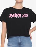 Rawr XD Girls Crop T-Shirt, PINK, hi-res