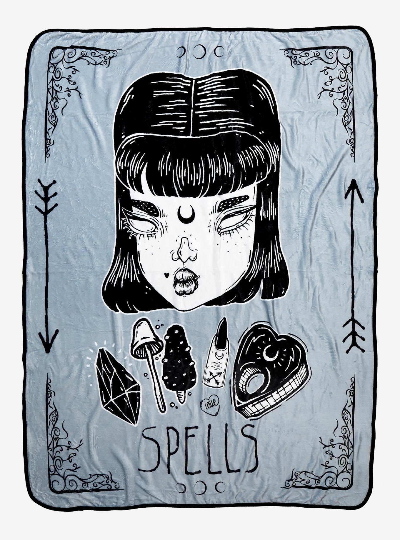 Spells Throw Blanket By Lolle, , hi-res