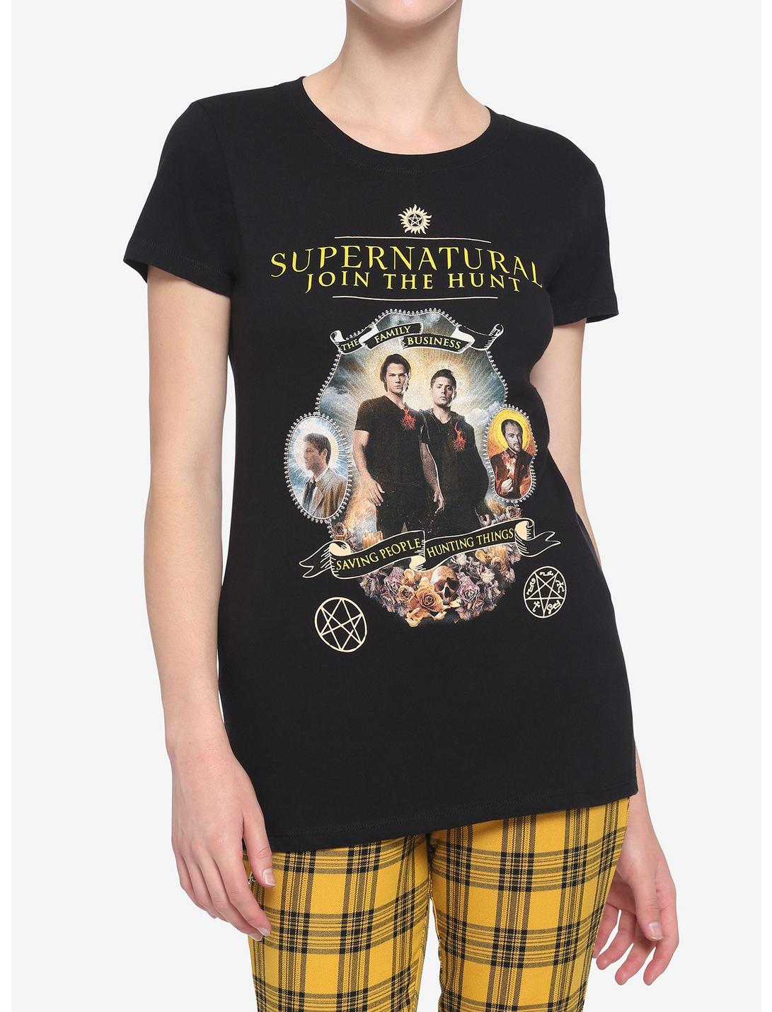 Supernatural Join The Hunt Boyfriend Fit Girls T-Shirt, MULTI, hi-res
