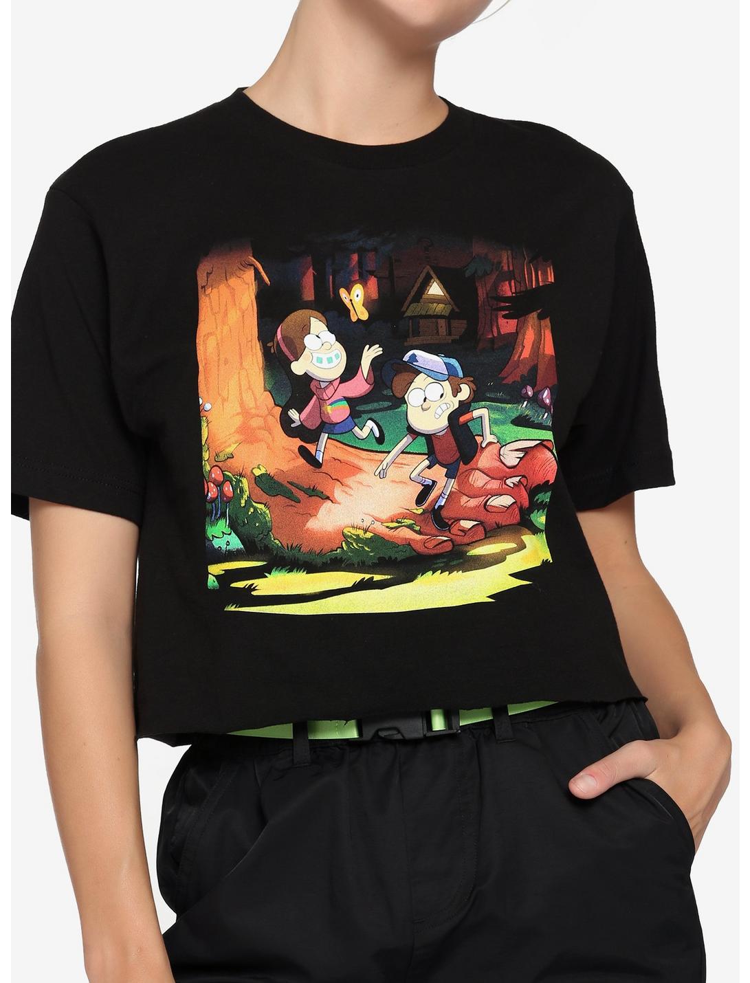 Gravity Falls Mabel & Dipper Girls Crop T-Shirt, MULTI, hi-res
