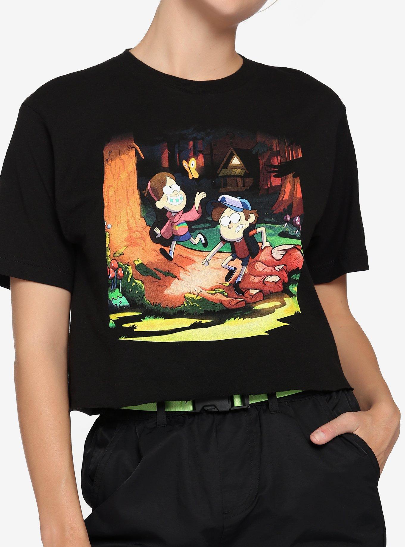 Gravity Falls Mabel & Dipper Girls Crop T-Shirt, MULTI, hi-res