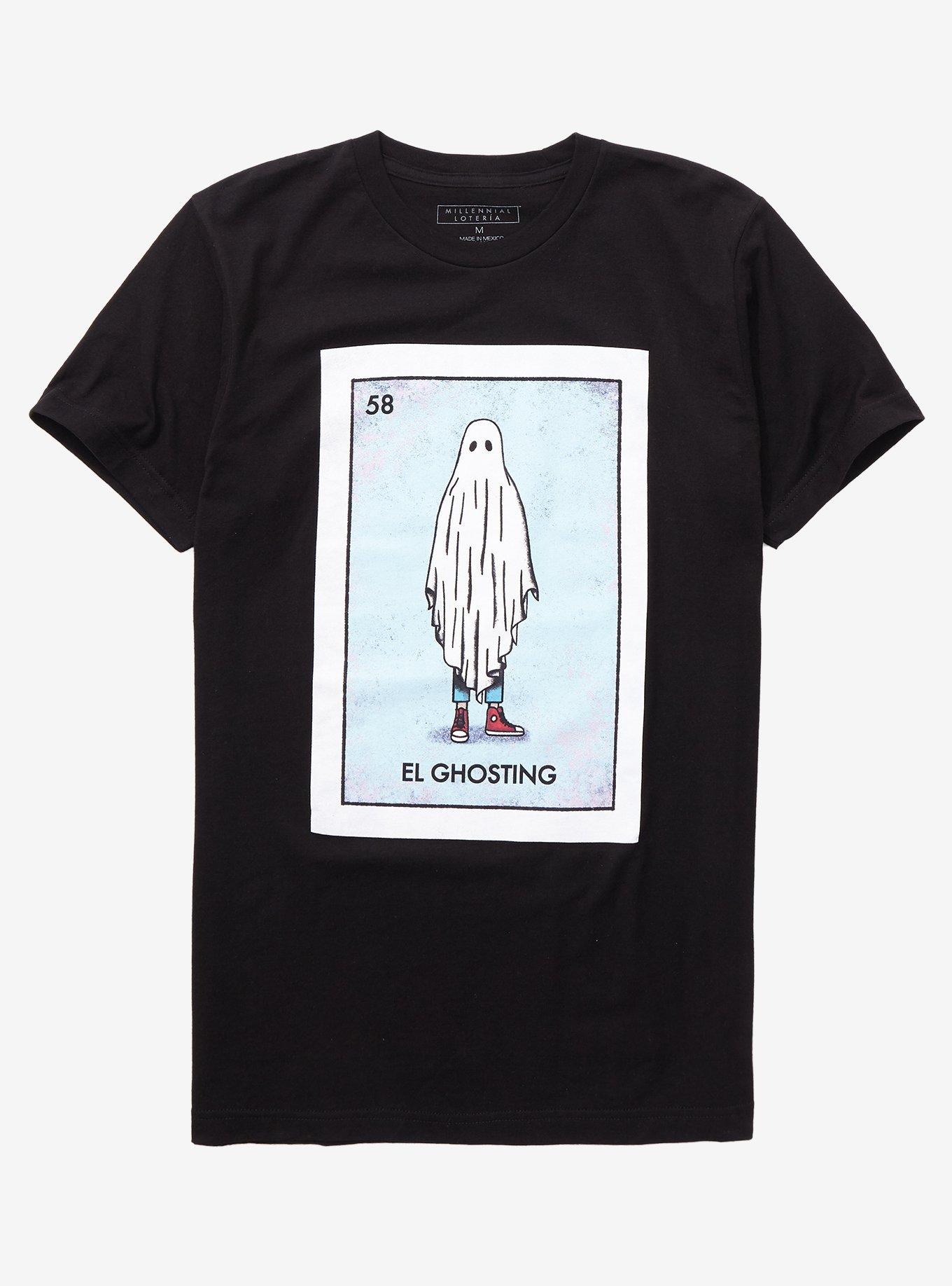 Millennial Loteria El Ghosting T-Shirt - BoxLunch Exclusive, BLACK, hi-res