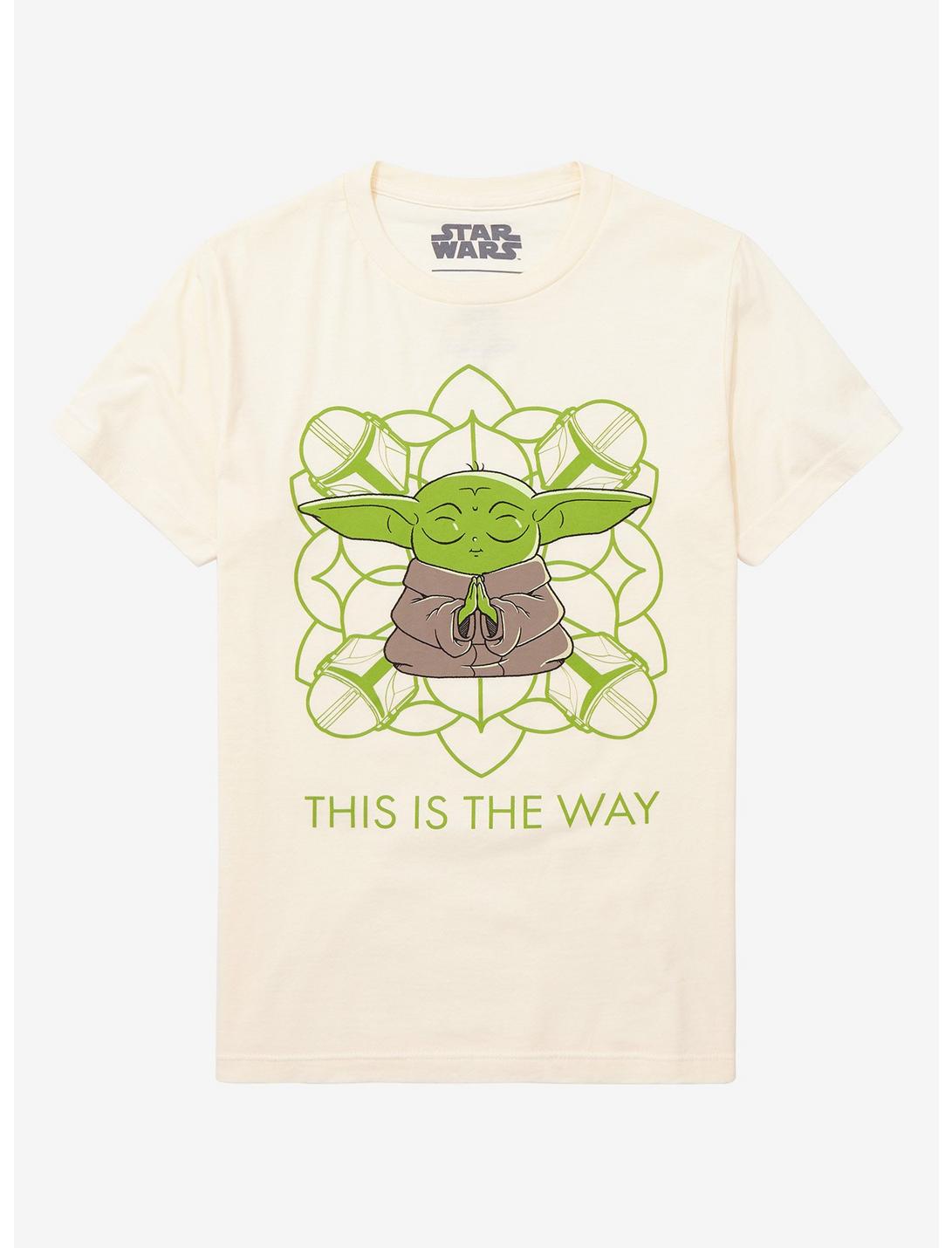 Star Wars The Mandalorian The Child Meditation T-Shirt - BoxLunch Exclusive, CREAM, hi-res