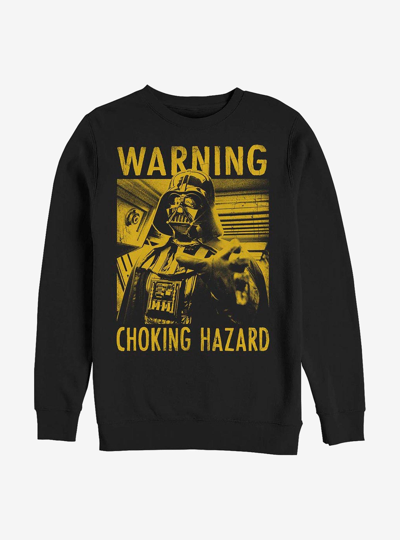 Star Wars Choke Warning Crew Sweatshirt, BLACK, hi-res