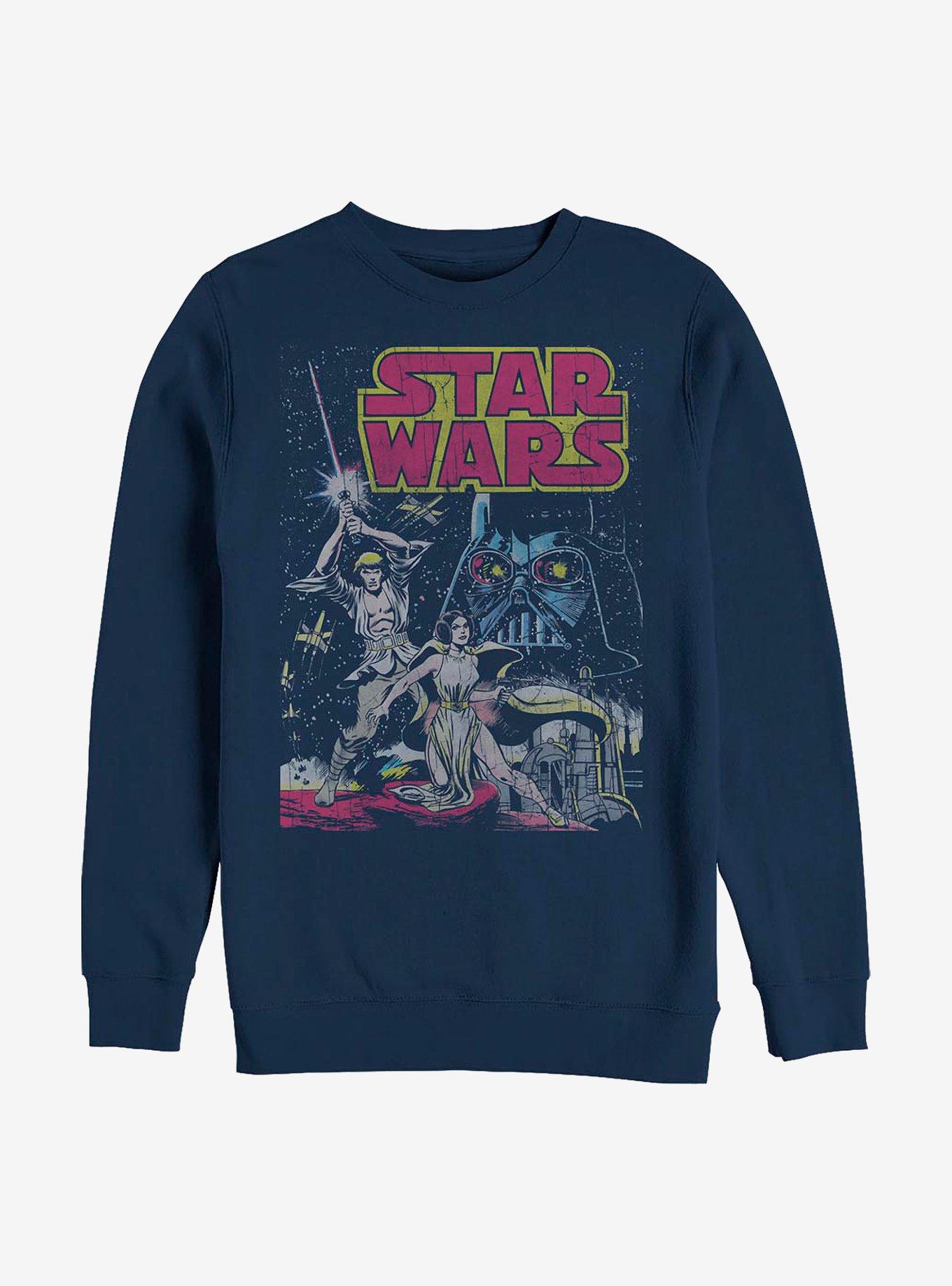 Star Wars Cover Wars Crew Sweatshirt, NAVY, hi-res