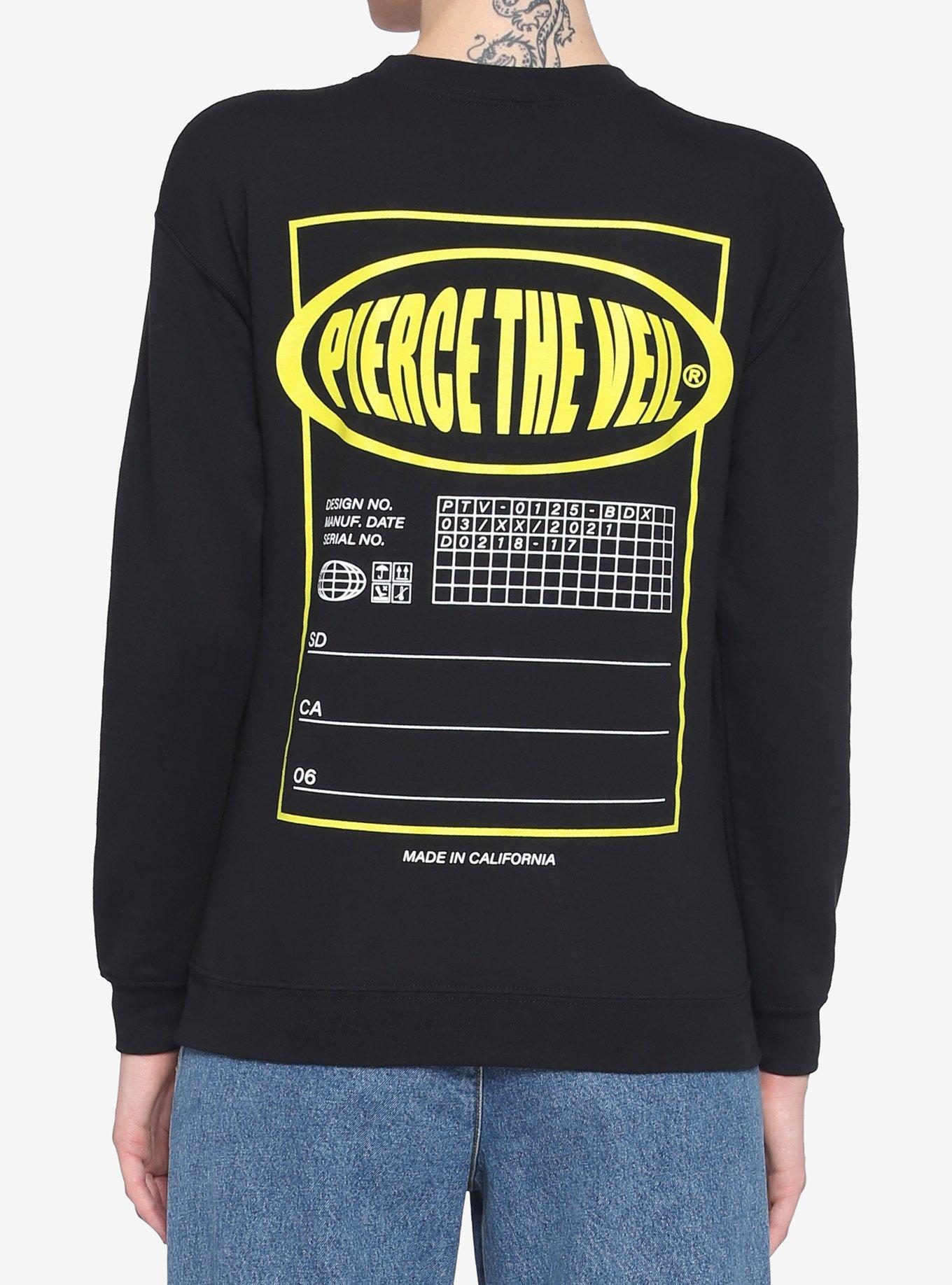 Pierce The Veil Logo Girls Sweatshirt, BLACK, hi-res