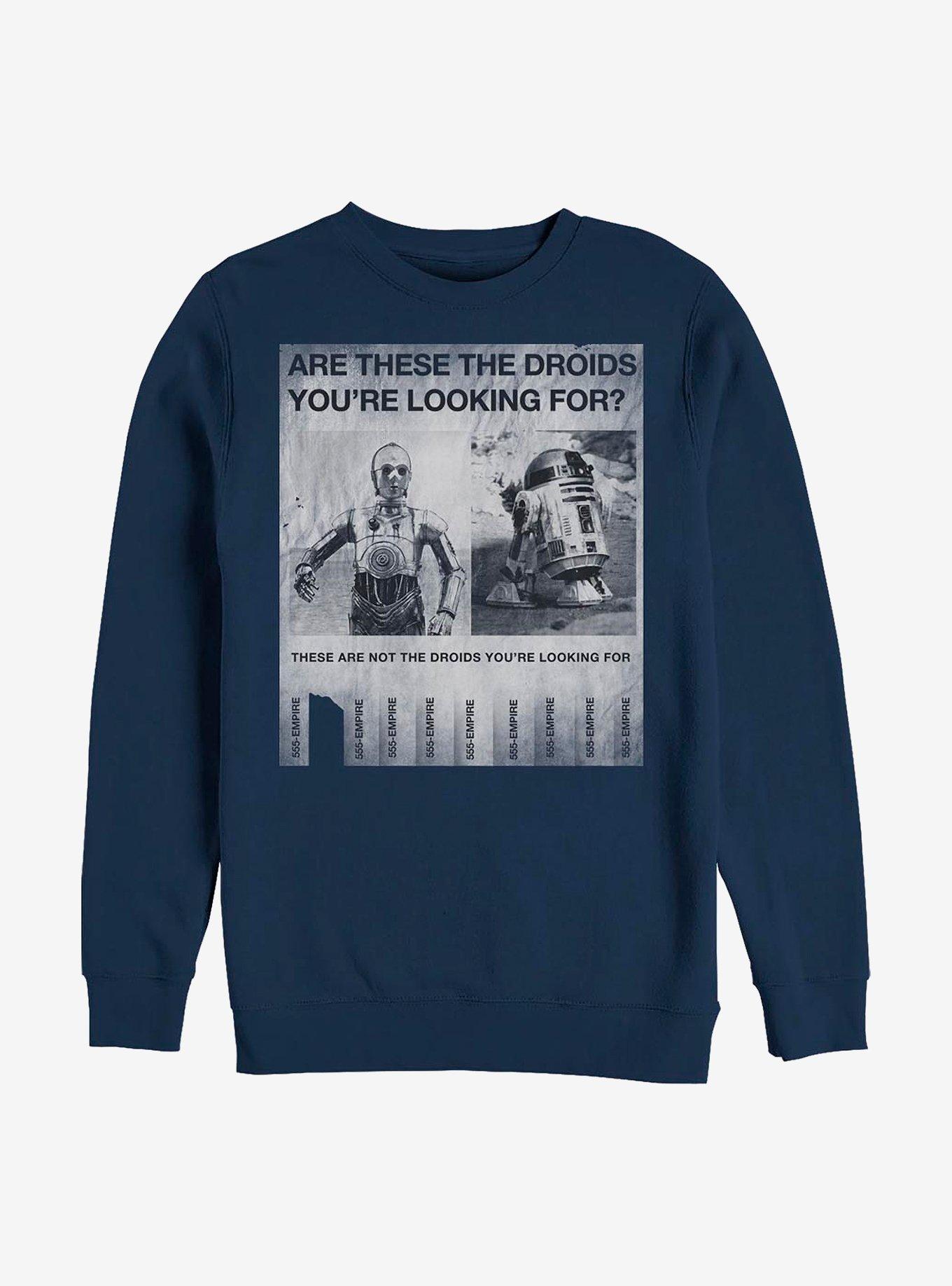 Star Wars Droid Poster Crew Sweatshirt, NAVY, hi-res