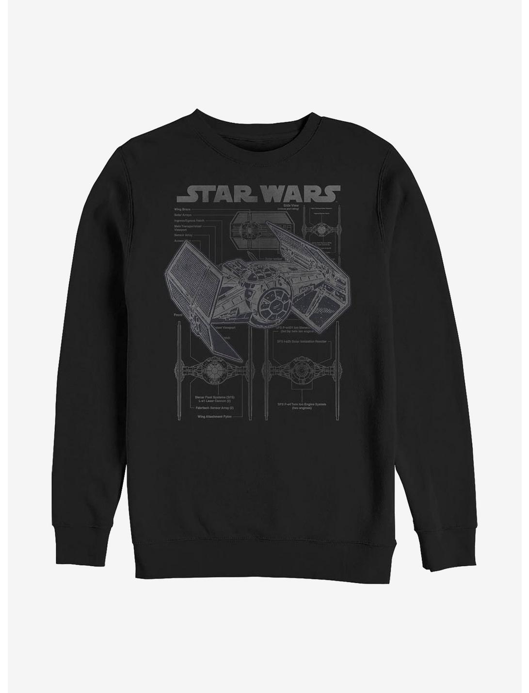 Star Wars Tie Fighter Crew Sweatshirt, BLACK, hi-res