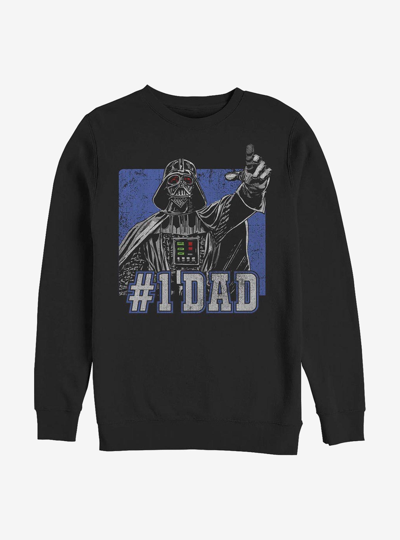 Star Wars Vader Number One Dad Crew Sweatshirt, BLACK, hi-res