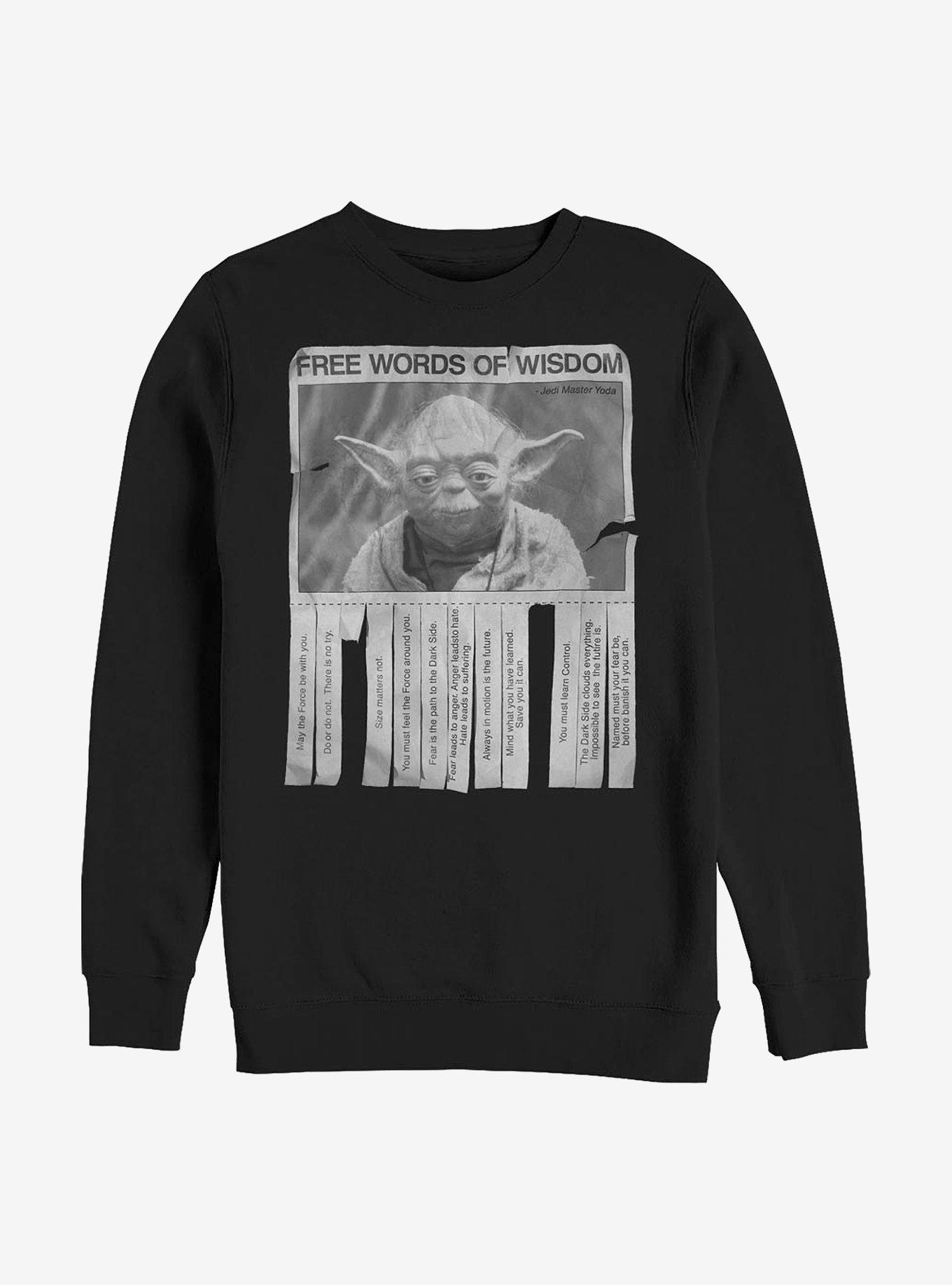 Star Wars Words Of Wisdom Crew Sweatshirt, , hi-res