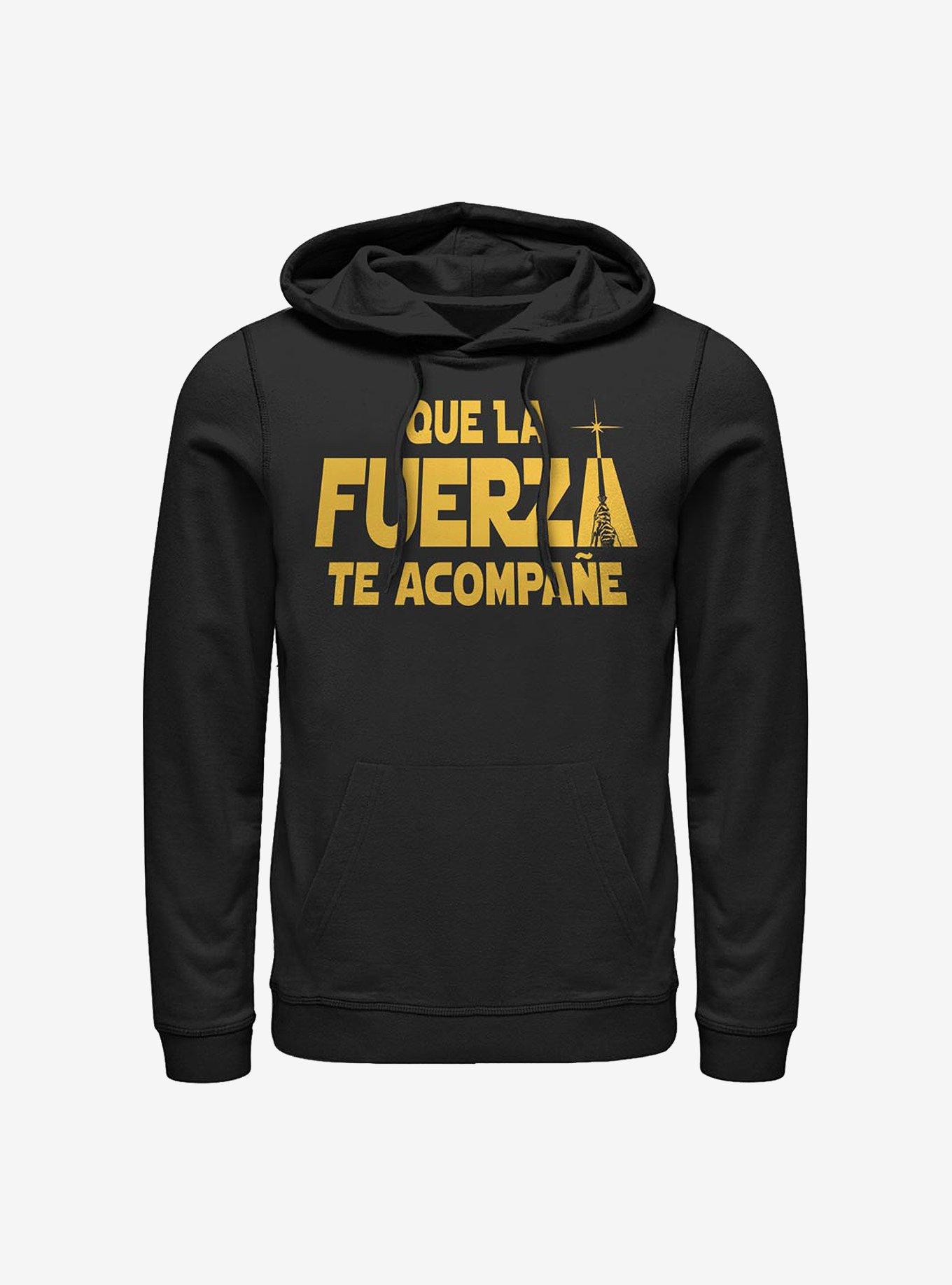 Star Wars Que La Fuerza Te Acompane Hoodie, BLACK, hi-res