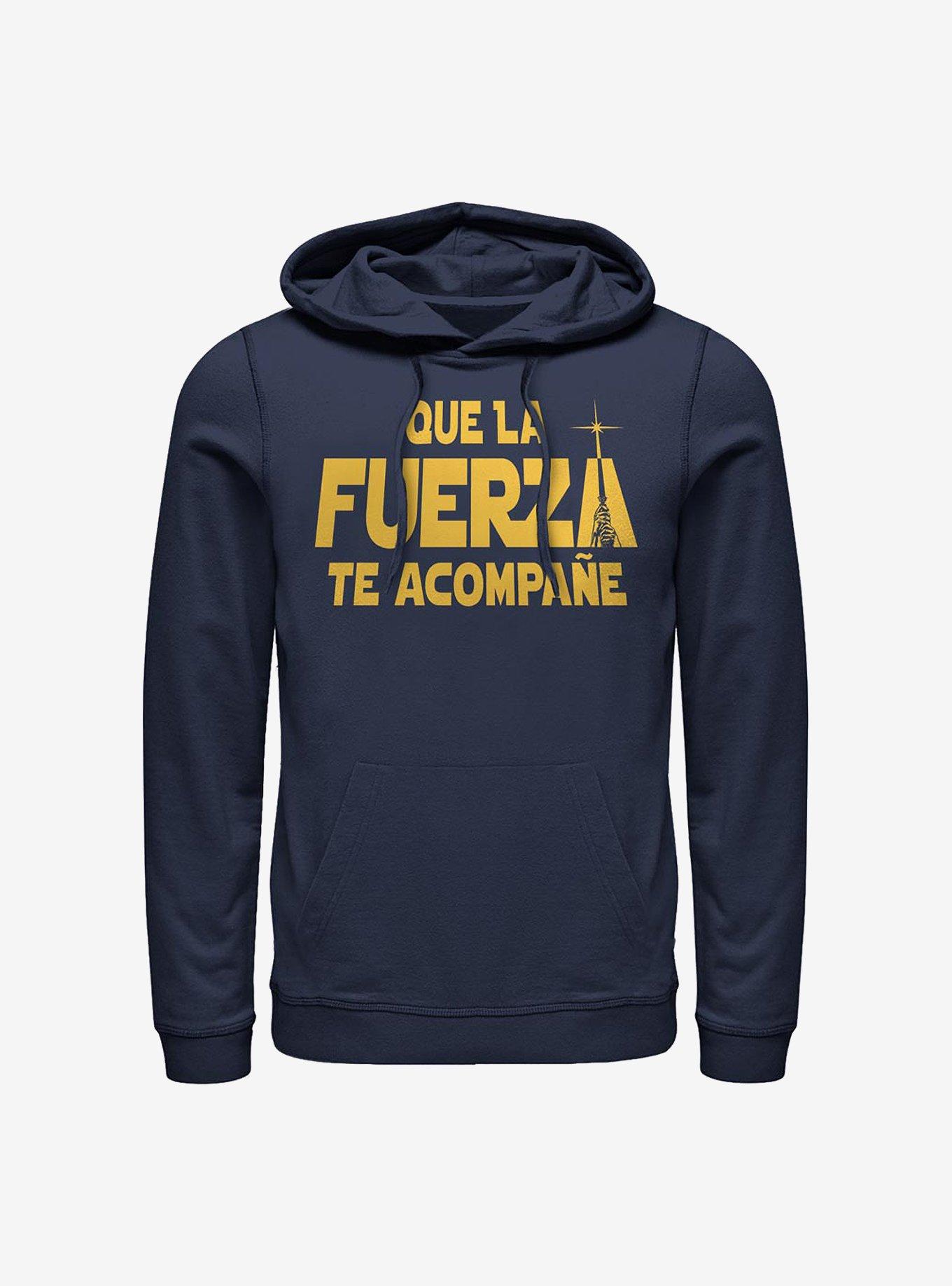 Star Wars Que La Fuerza Te Acompane Hoodie, NAVY, hi-res