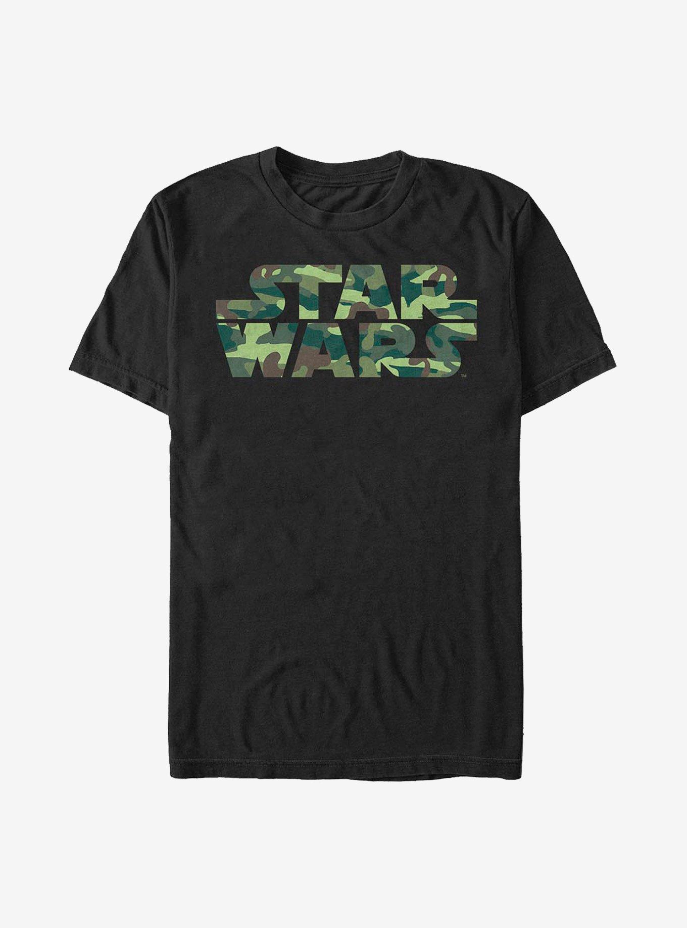 Star Wars Camouflage Logo T-Shirt, BLACK, hi-res