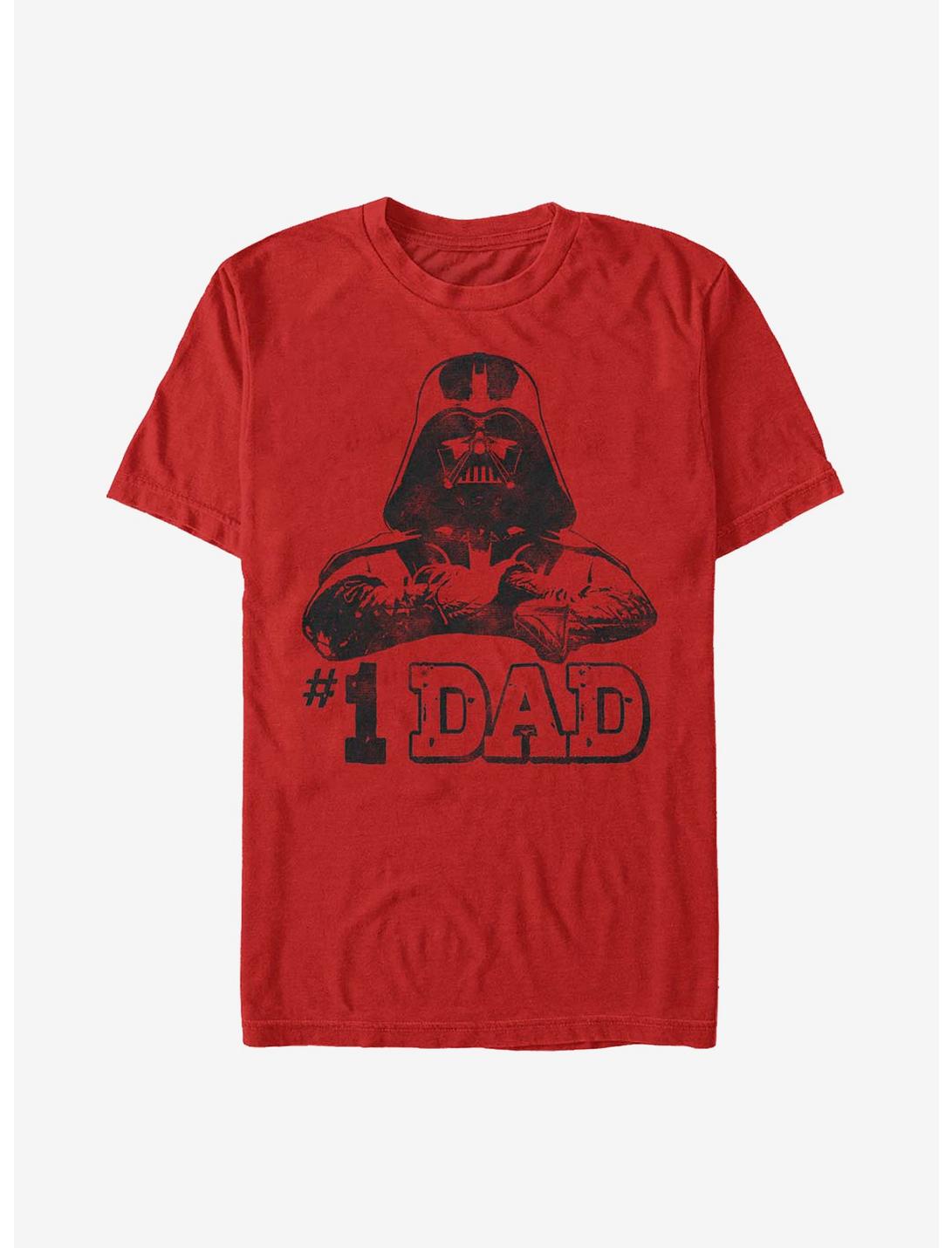 Star Wars Number One Dad Vader T-Shirt, RED, hi-res