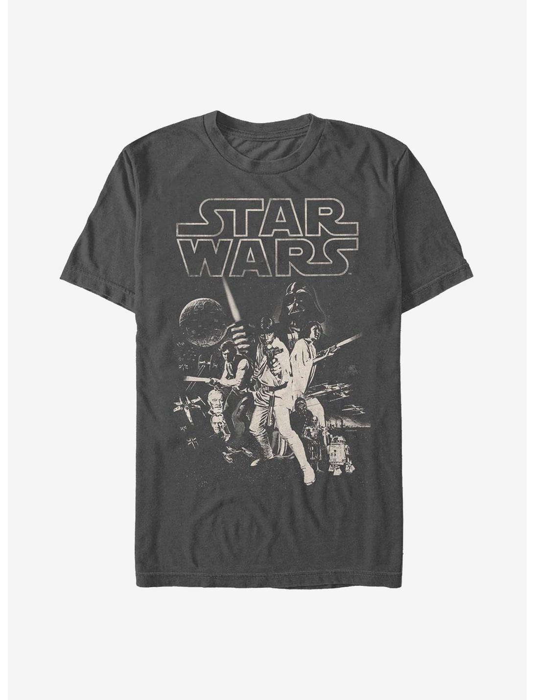 Star Wars Poster T-Shirt, CHARCOAL, hi-res