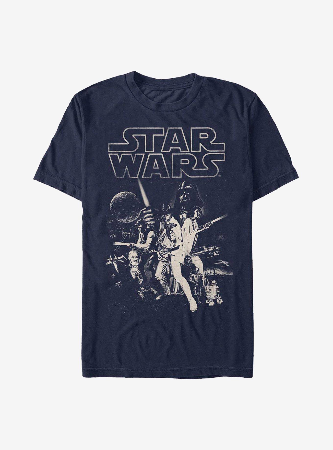 Star Wars Poster T-Shirt, NAVY, hi-res