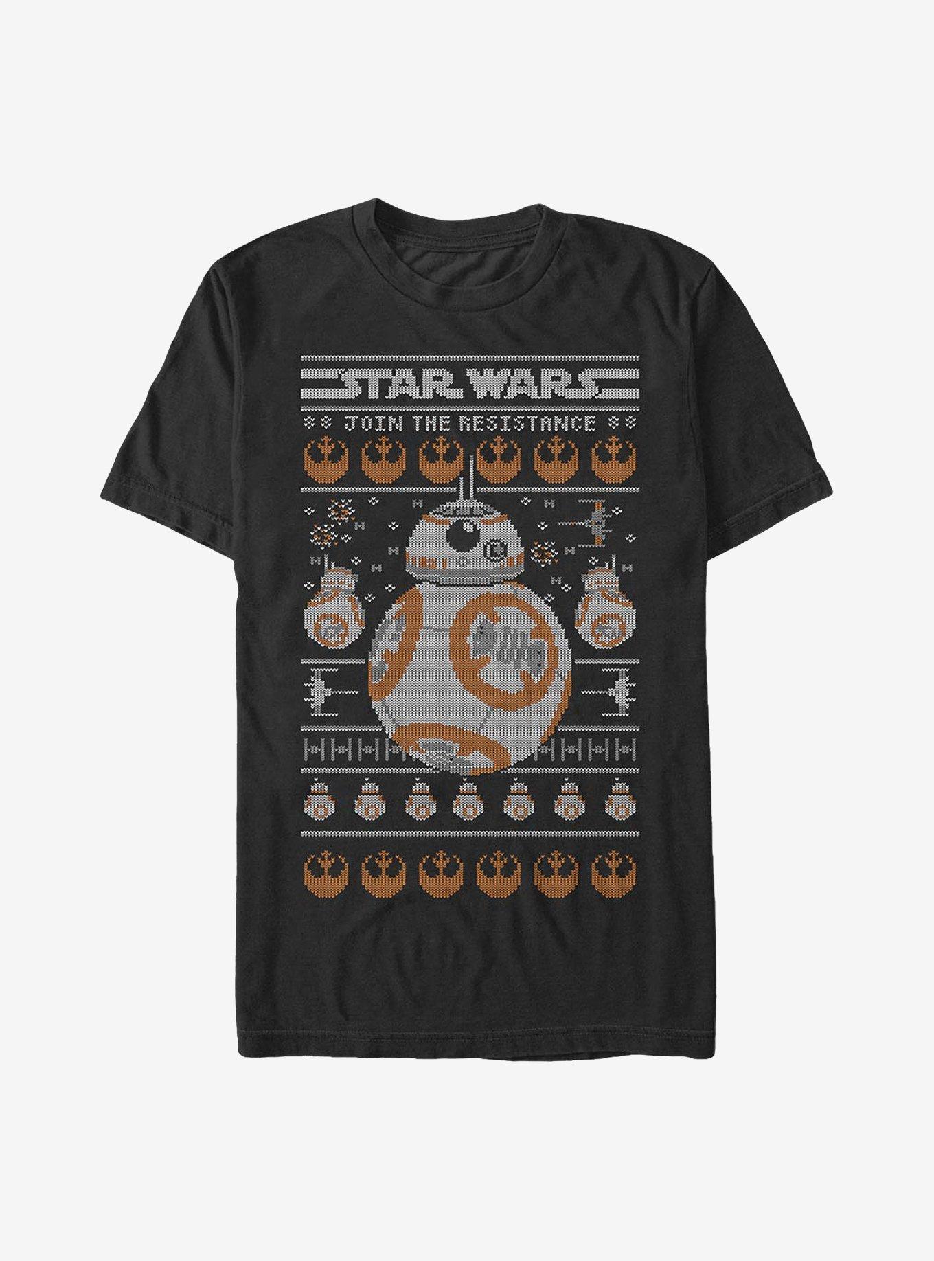 Star Wars: The Force Awakens BB-8 Ugly Holiday T-Shirt, BLACK, hi-res
