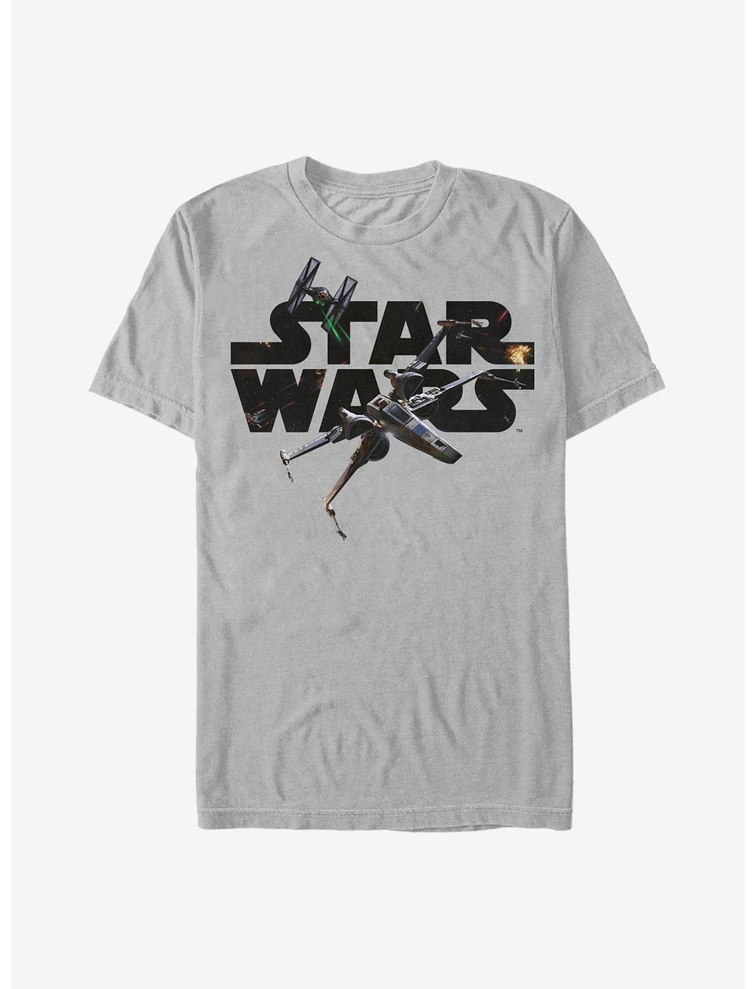 Star Wars: The Force Awakens Battle Logo T-Shirt, SILVER, hi-res