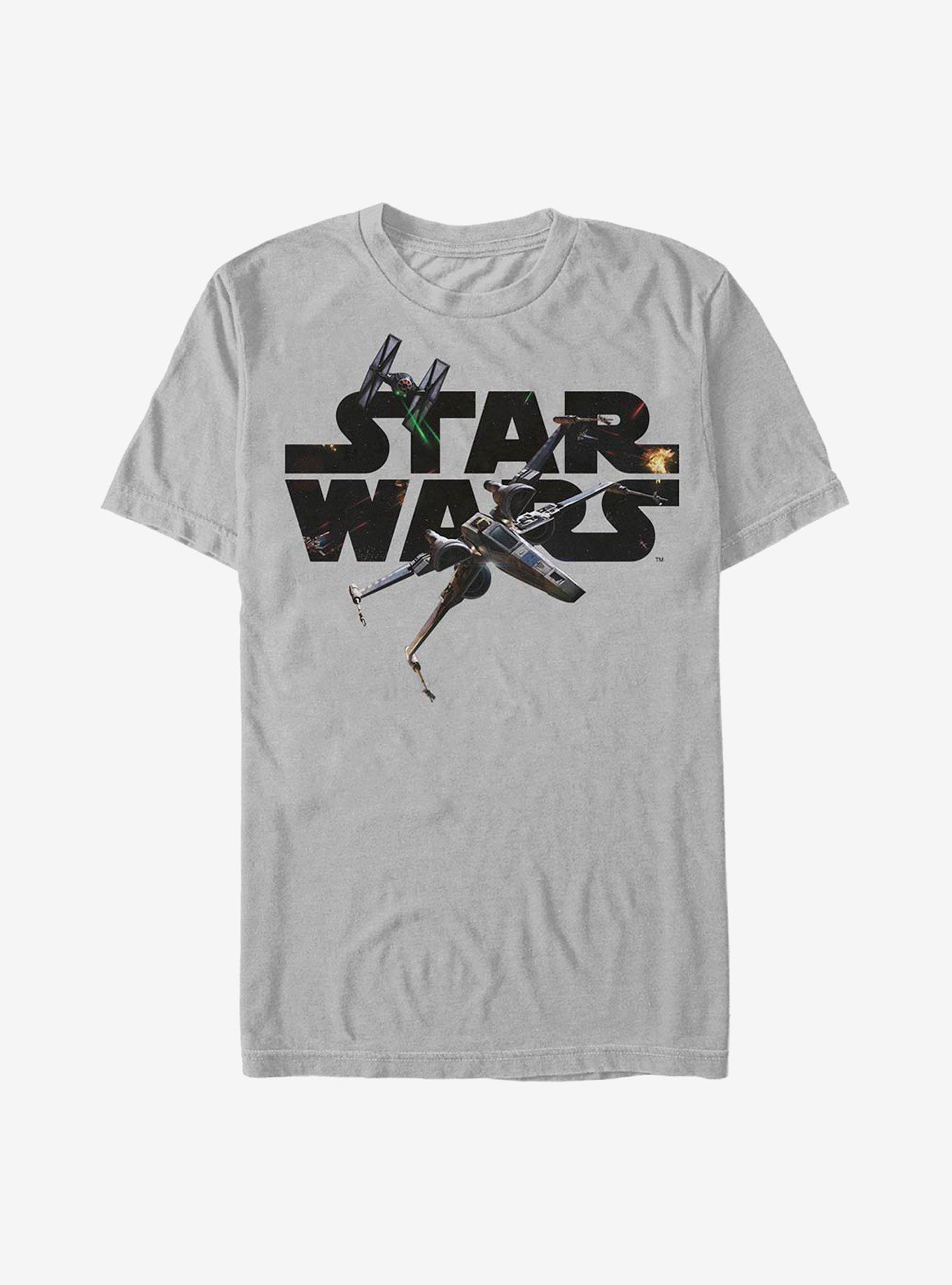 Star Wars: The Force Awakens Battle Logo T-Shirt, SILVER, hi-res