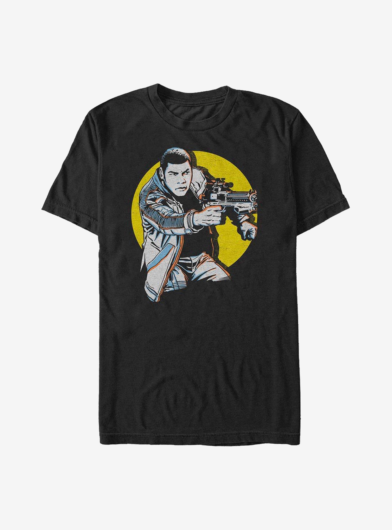 Star Wars: The Force Awakens Cartoon Finn T-Shirt, BLACK, hi-res