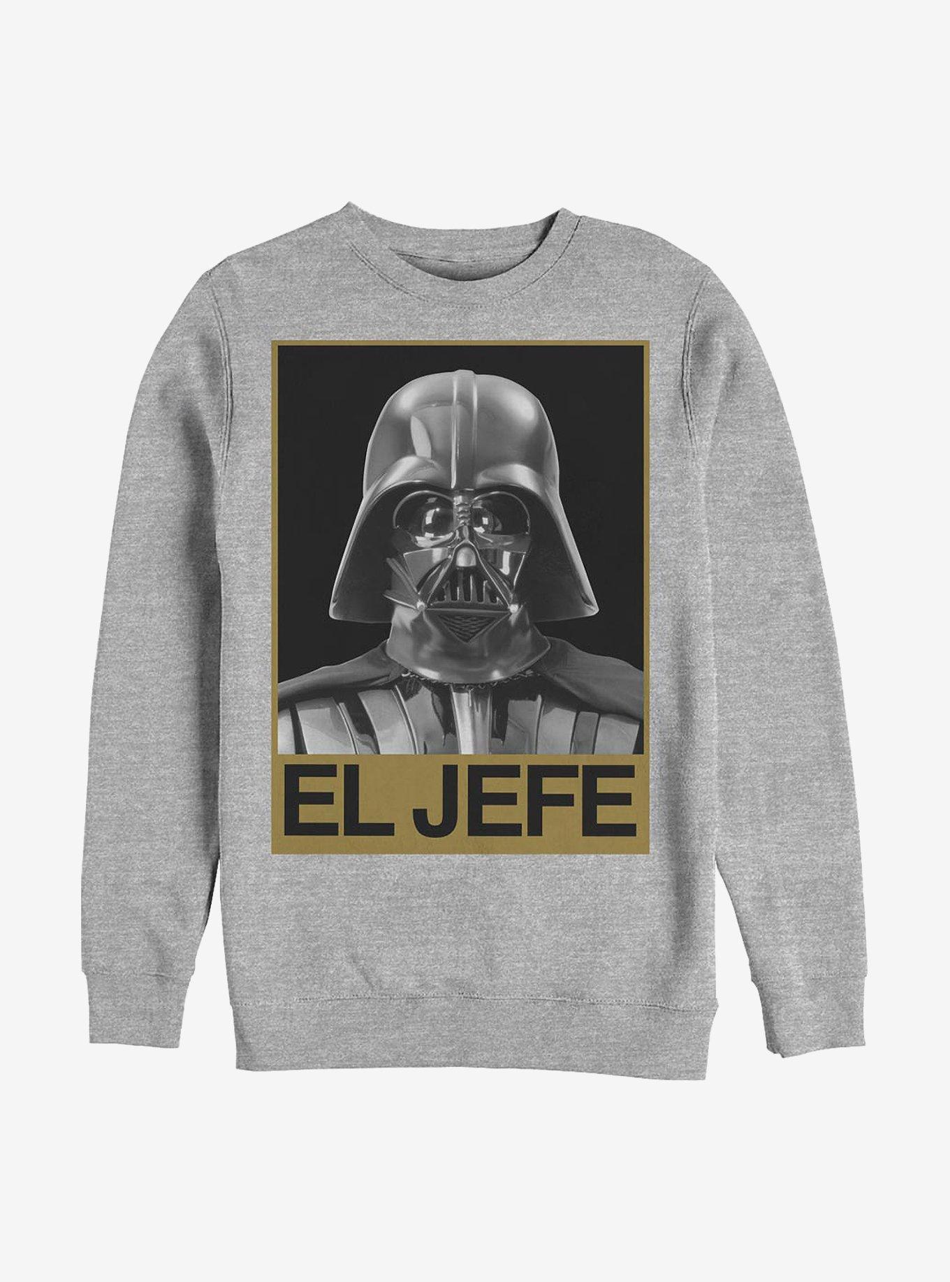 Star Wars El Jefe Vader Crew Sweatshirt, ATH HTR, hi-res