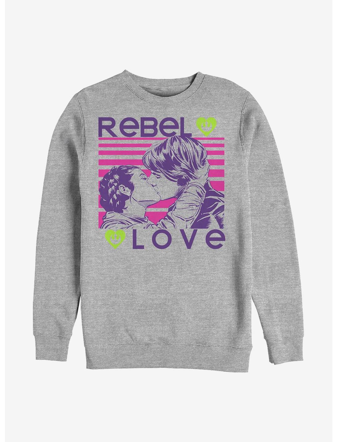 Star Wars Rebel Love Crew Sweatshirt, ATH HTR, hi-res