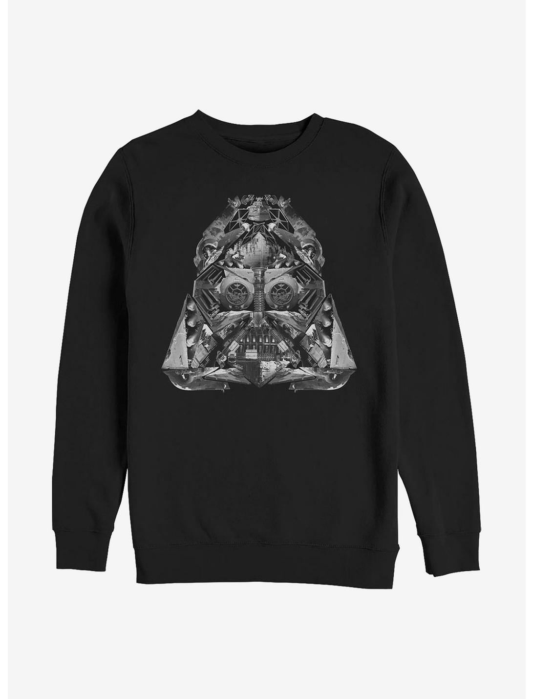 Star Wars Starfighter Vader Helmet Crew Sweatshirt, BLACK, hi-res