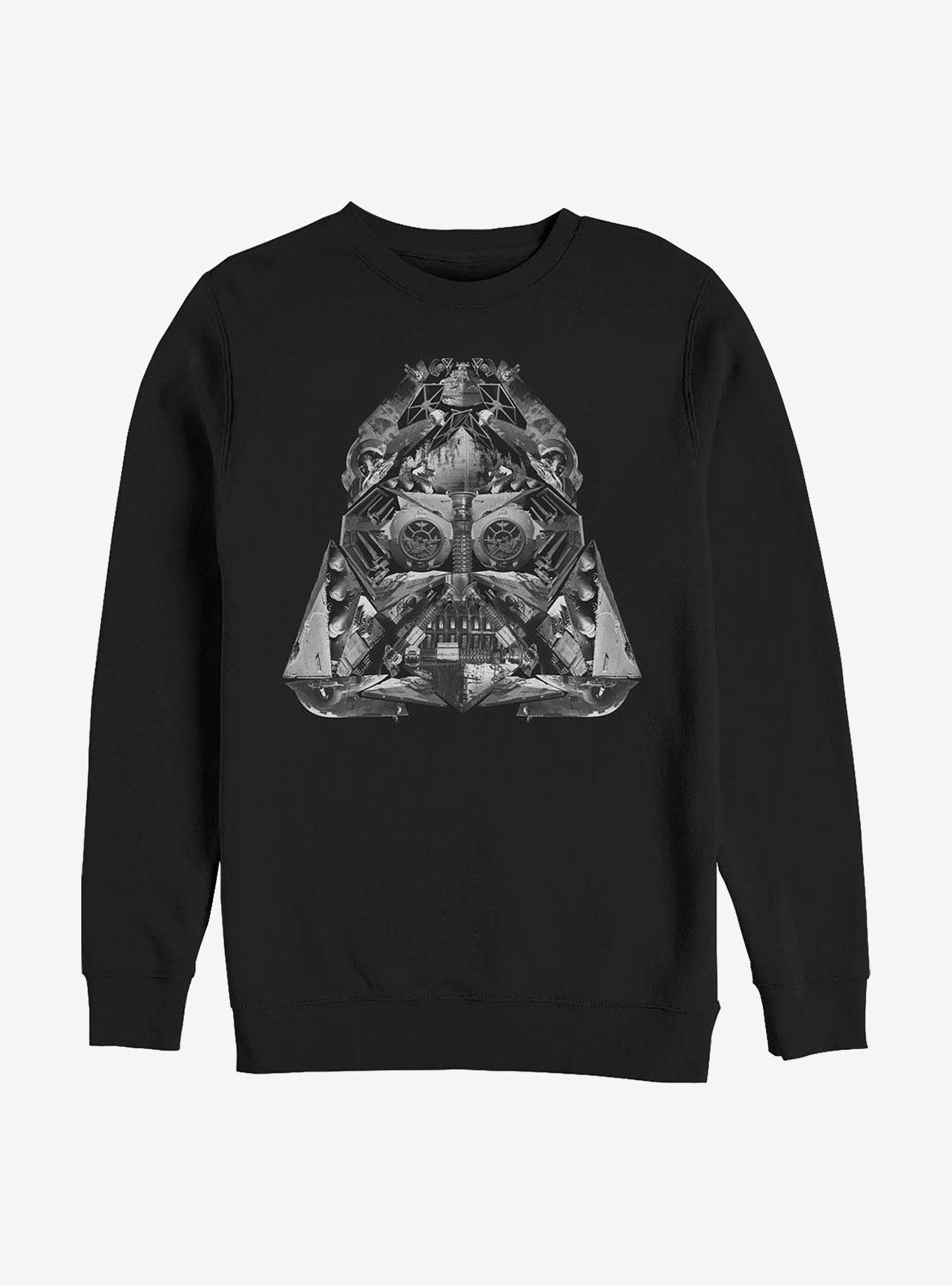 Star Wars Starfighter Vader Helmet Crew Sweatshirt, BLACK, hi-res