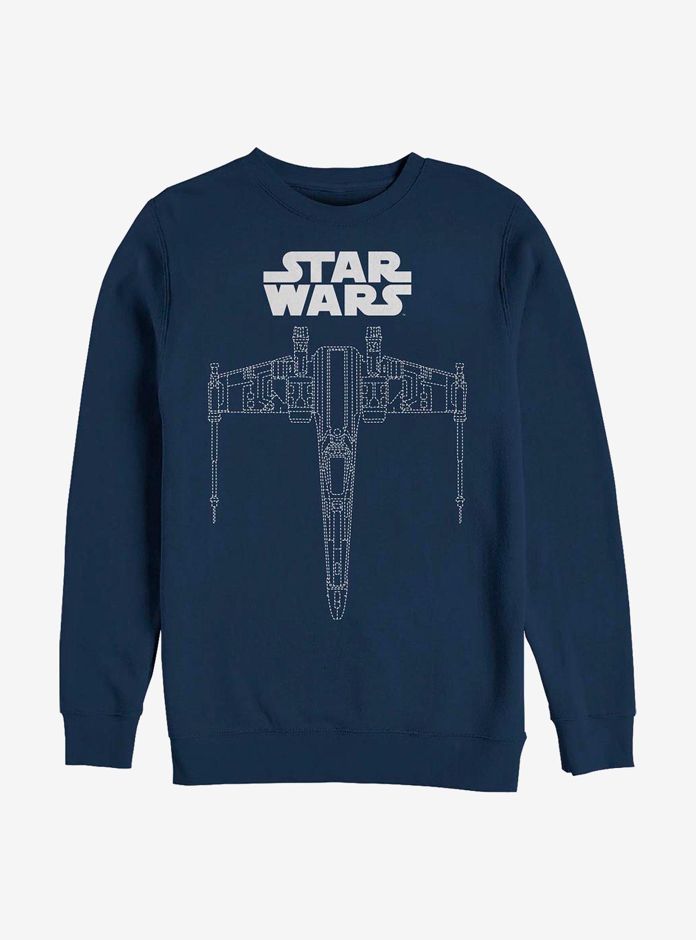 Star Wars X-Wing Dash Crew Sweatshirt, NAVY, hi-res