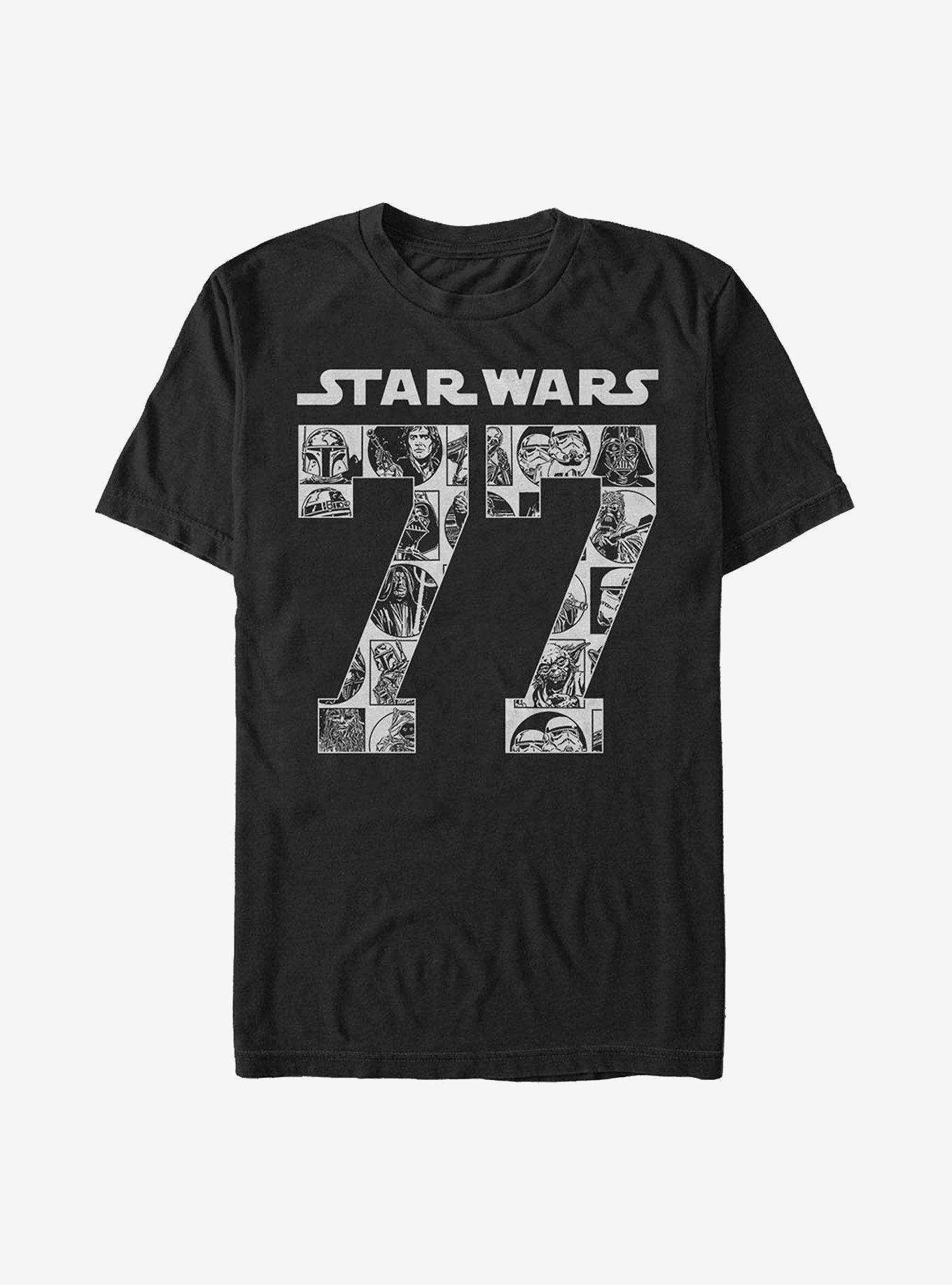 Star Wars 77 Comic Fill T-Shirt, BLACK, hi-res