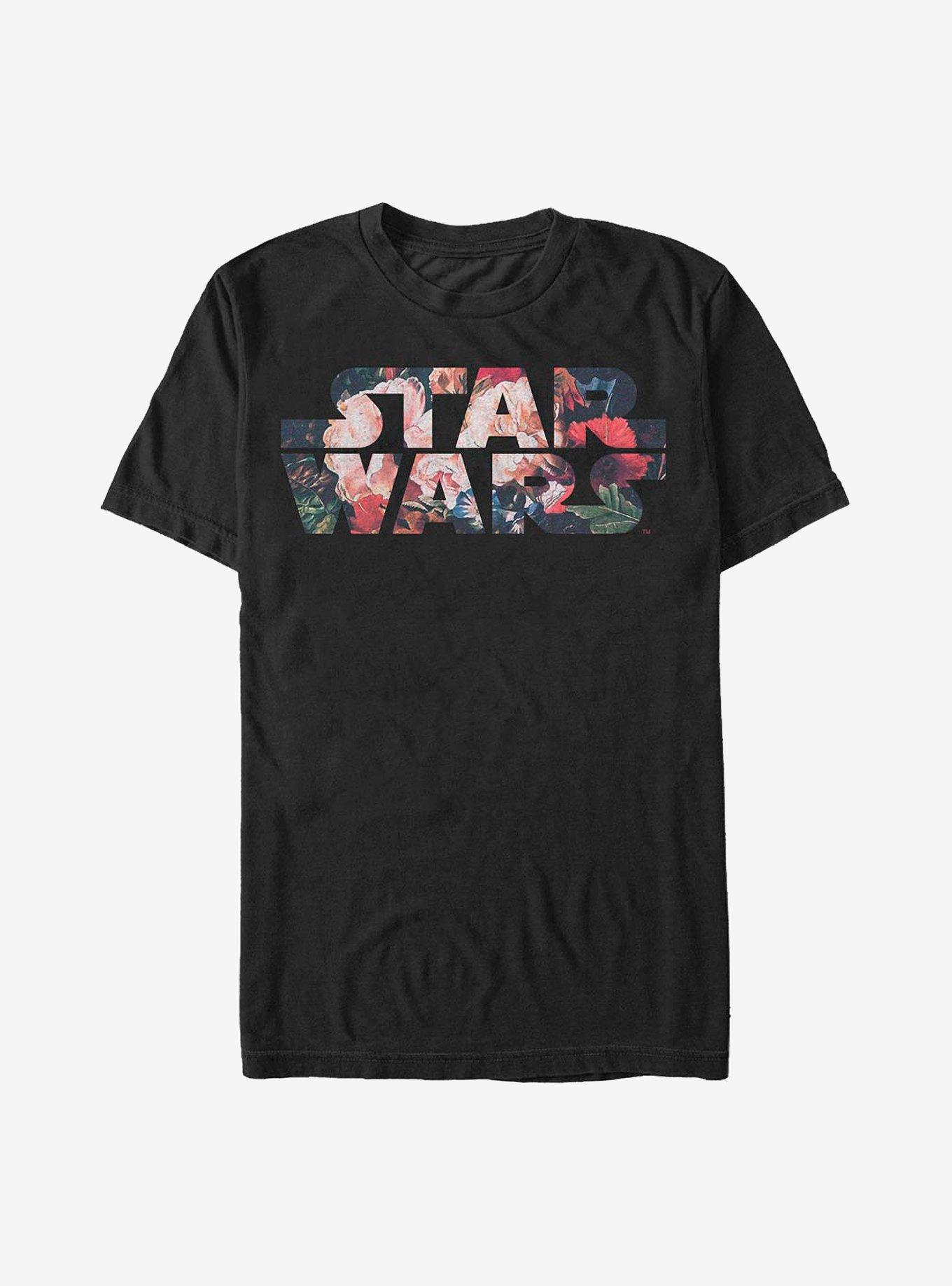 Star Wars Antique Flowers T-Shirt, BLACK, hi-res